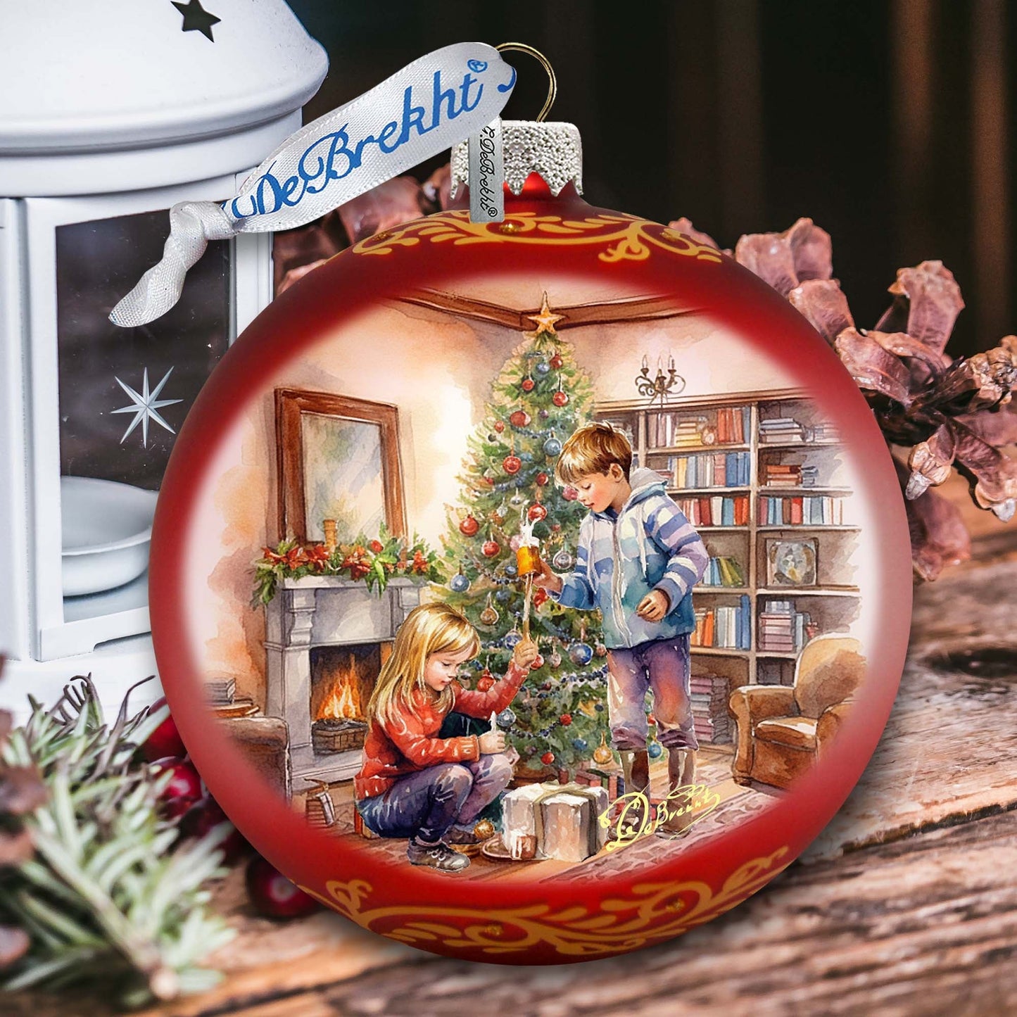 Cherished Moments Lg Glass Ornament by G. Debrekht - Christmas Decor - 73931