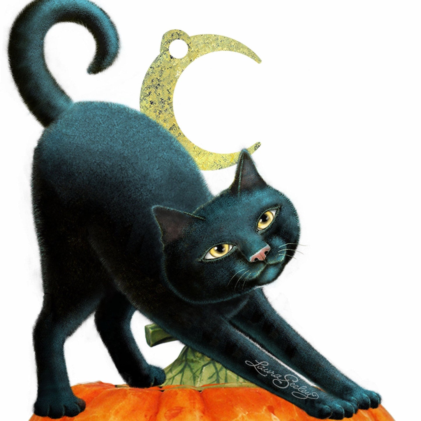 Spooky Halloween Cat Door Decor by Laura Seeley - Thanksgiving Halloween Decor - 8512054-2H