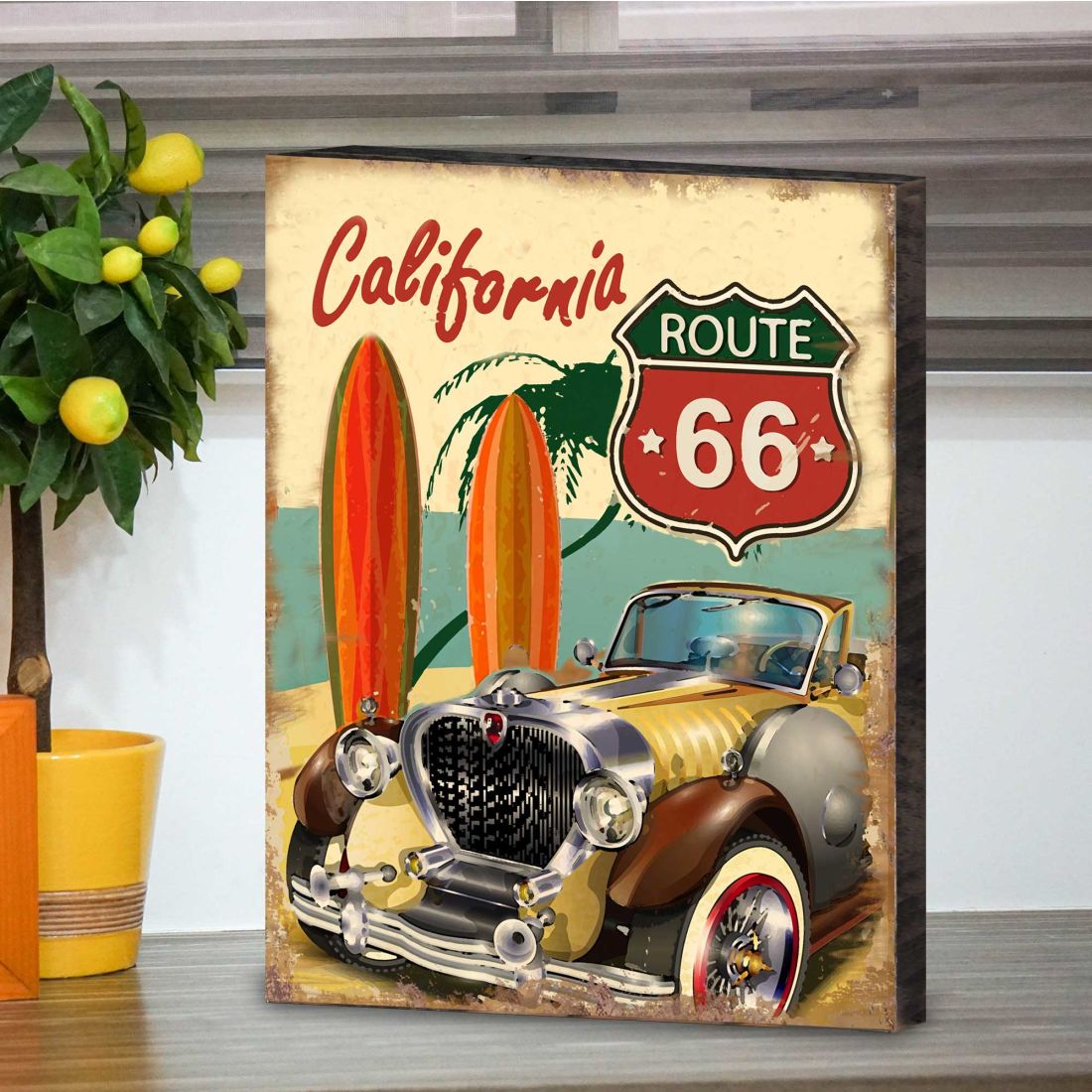 South Lamar Auto Wooden Coastal Wall Art by Nature Wonders - Coastal Sea-Life Decor - 95347B