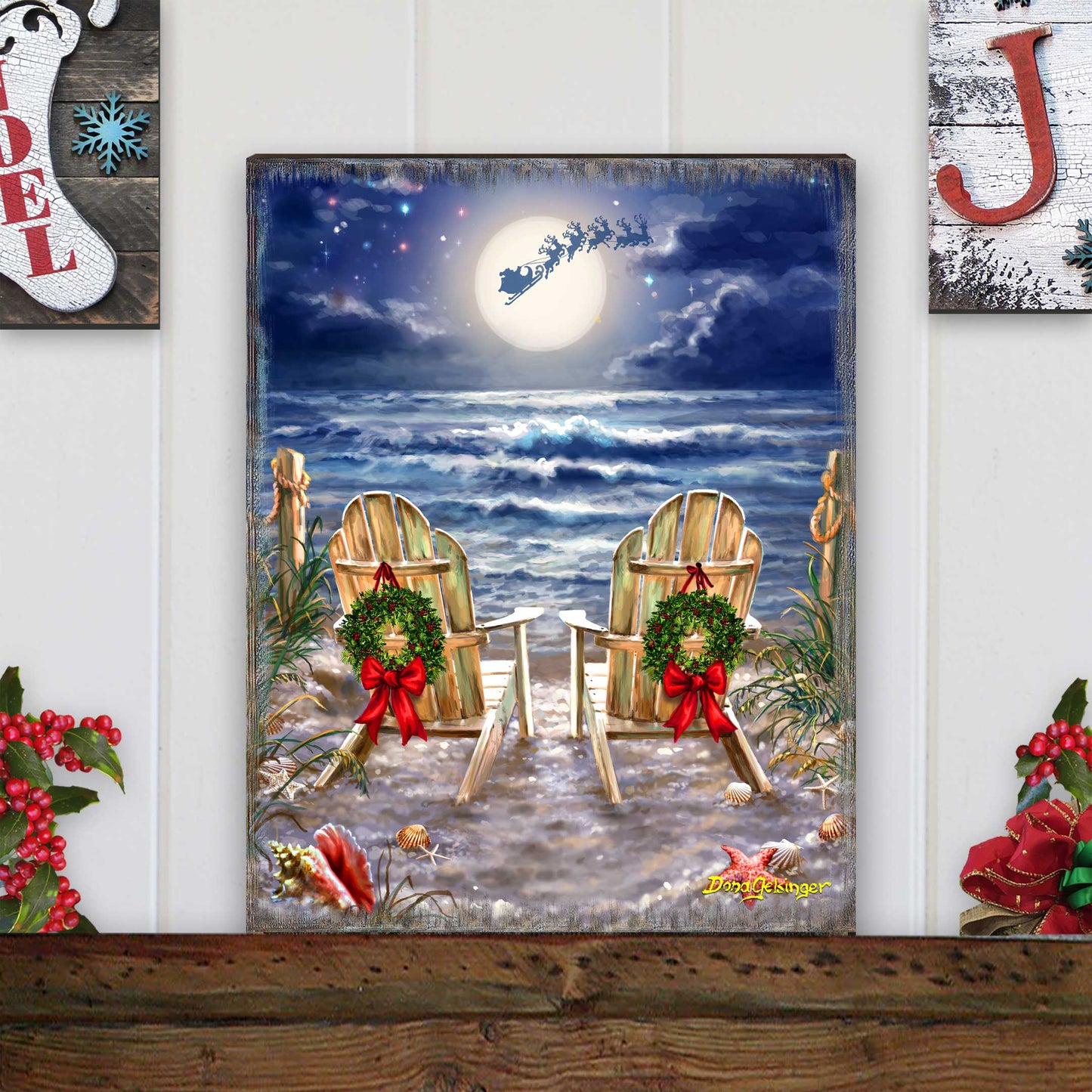 Moonlight Christmas Wall Art by D. Gelsinger - Christmas Decor - 95683B-DG