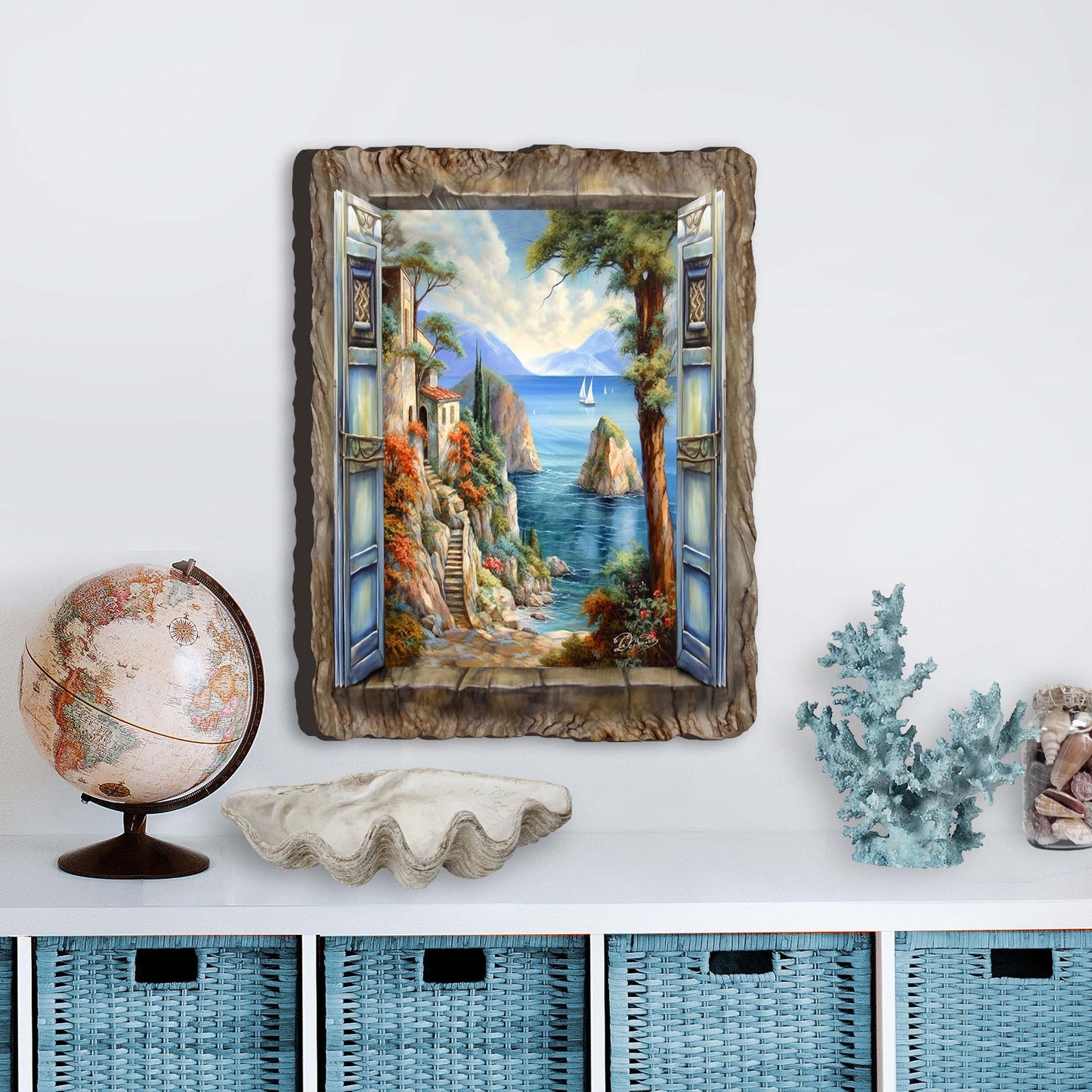Mediterranean View Wall Art by G. DeBrekht Coastal Decor - 8492101W