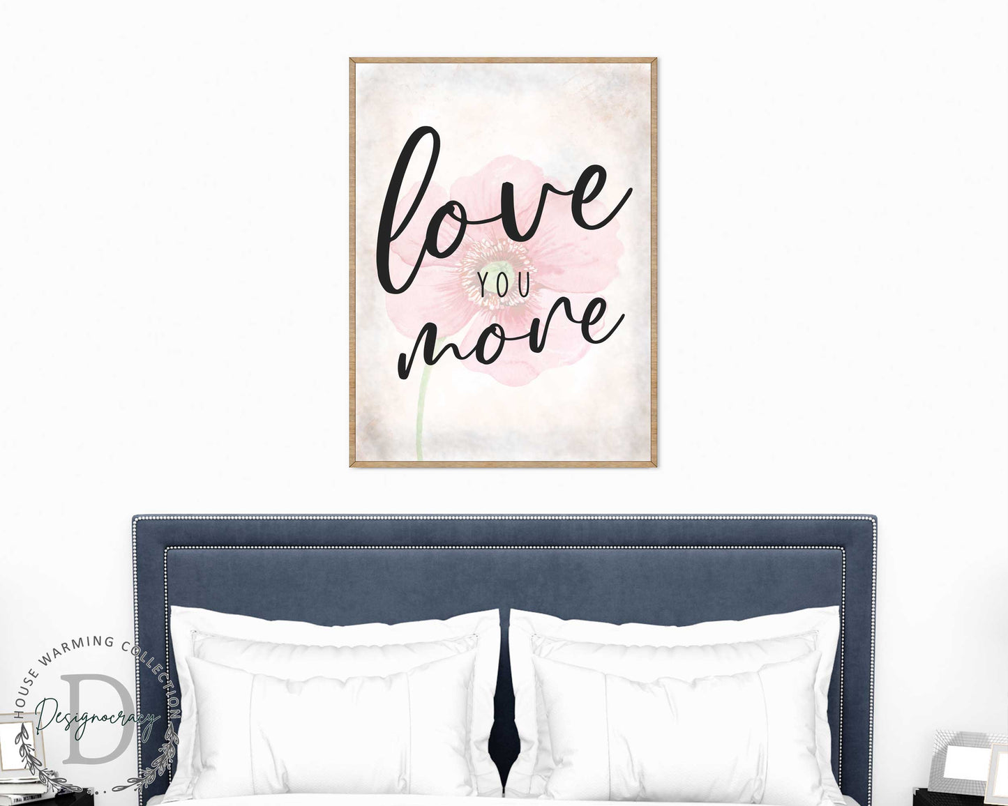 Love You More - Bedroom Wall Art - Valentines Gift - Contemporary Decor - Gift for Her - Anniversary Gift - Wall Decor - 310336
