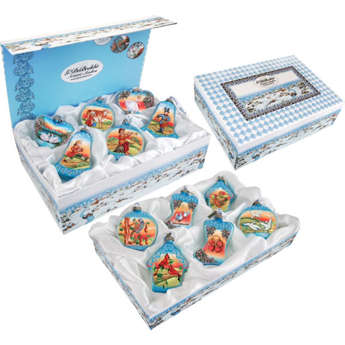 12 Days of Christmas Glass Ornament Set of 12 by G. Debrekht - Christmas Decor - 73102-B12