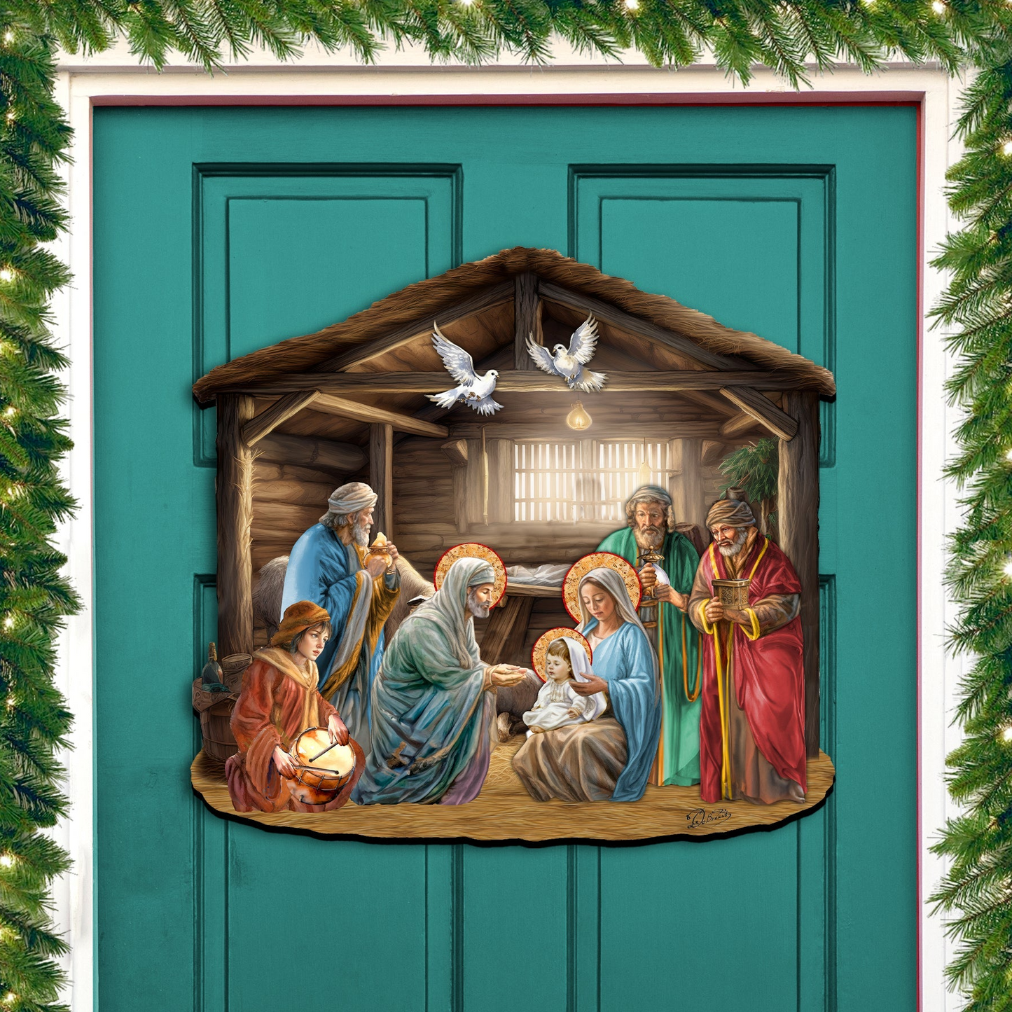 Nativity Scene Holiday Door Decor by G. Debrekht - Nativity Holiday Decor - 8652763H