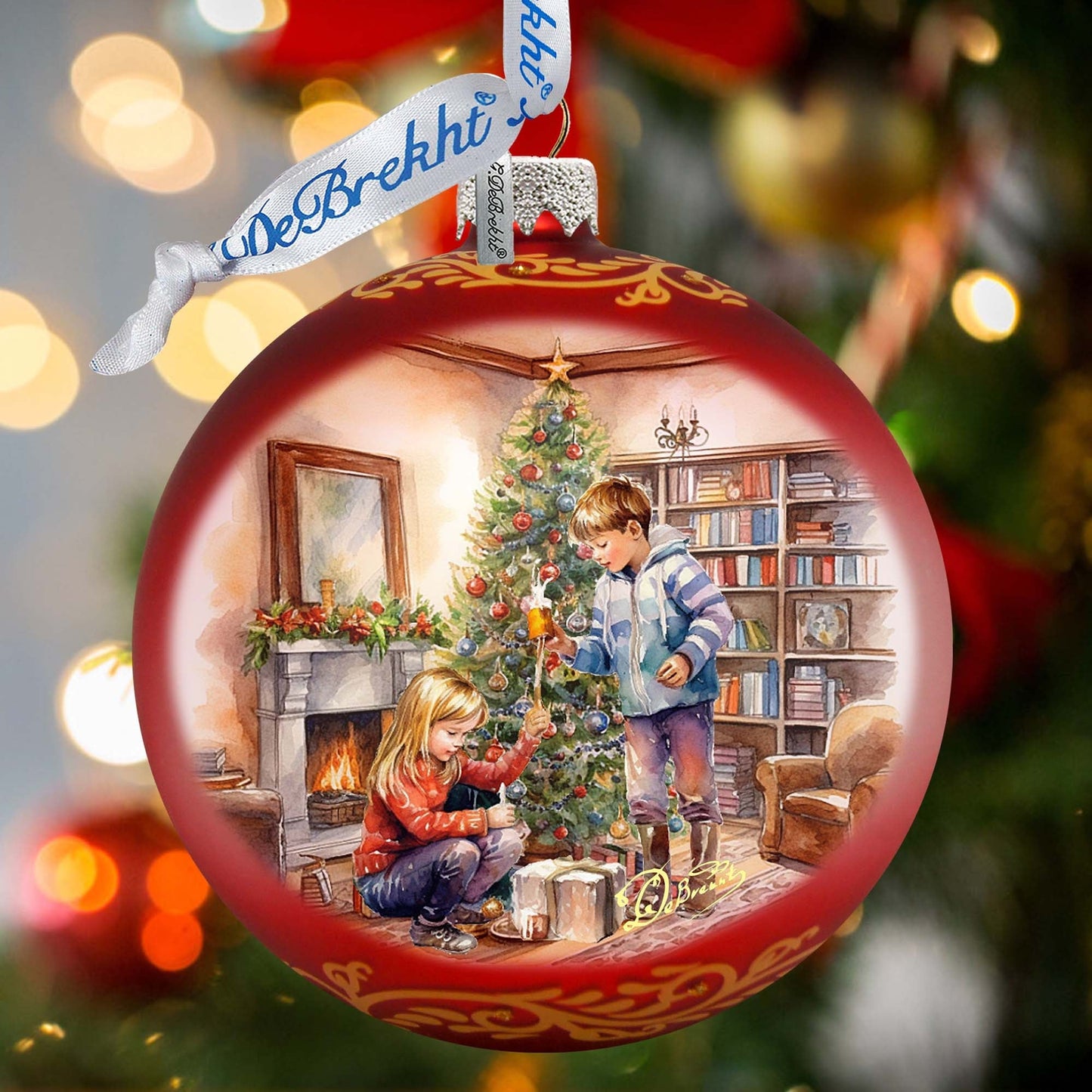 Cherished Moments Lg Glass Ornament by G. Debrekht - Christmas Decor - 73931