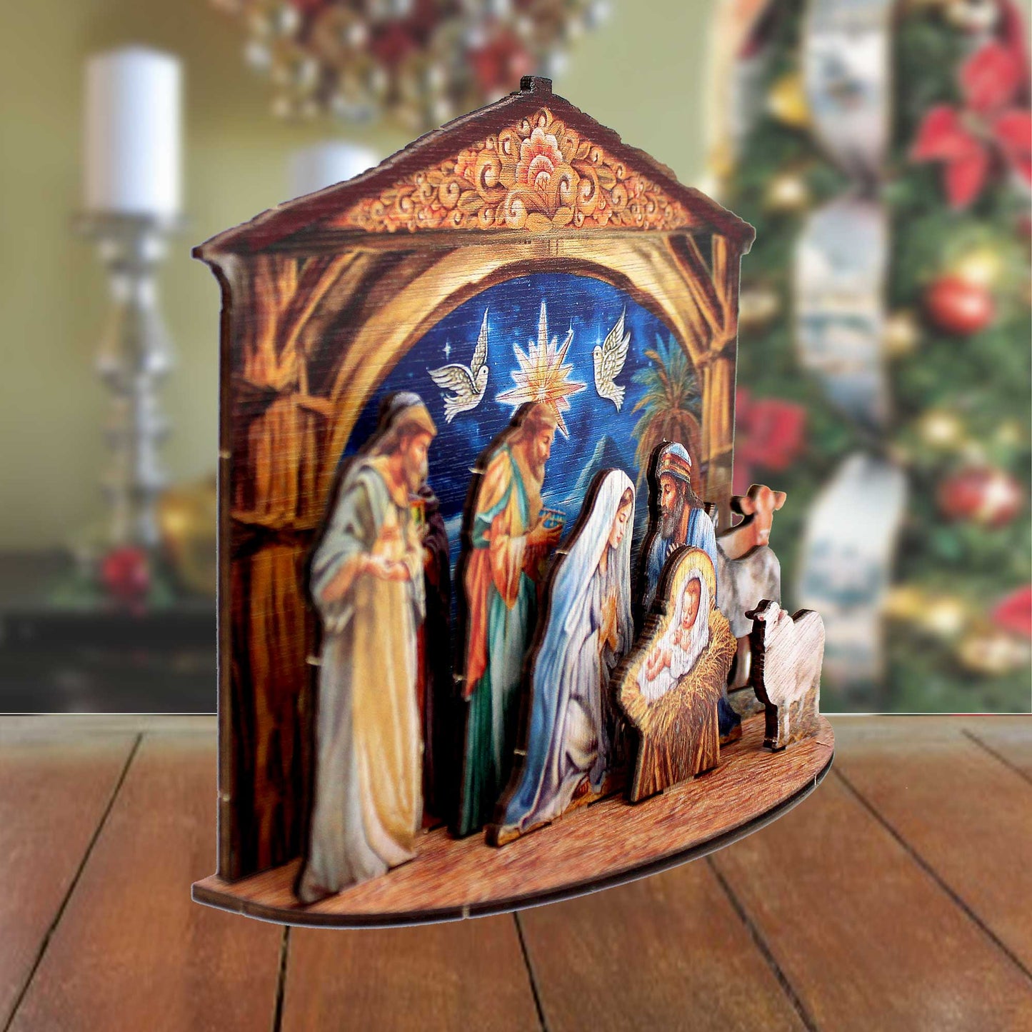 The Birth of Jesus Nativity Scene Decorative Village Set by G. Debrekht Nativity Holiday Decor - 852761