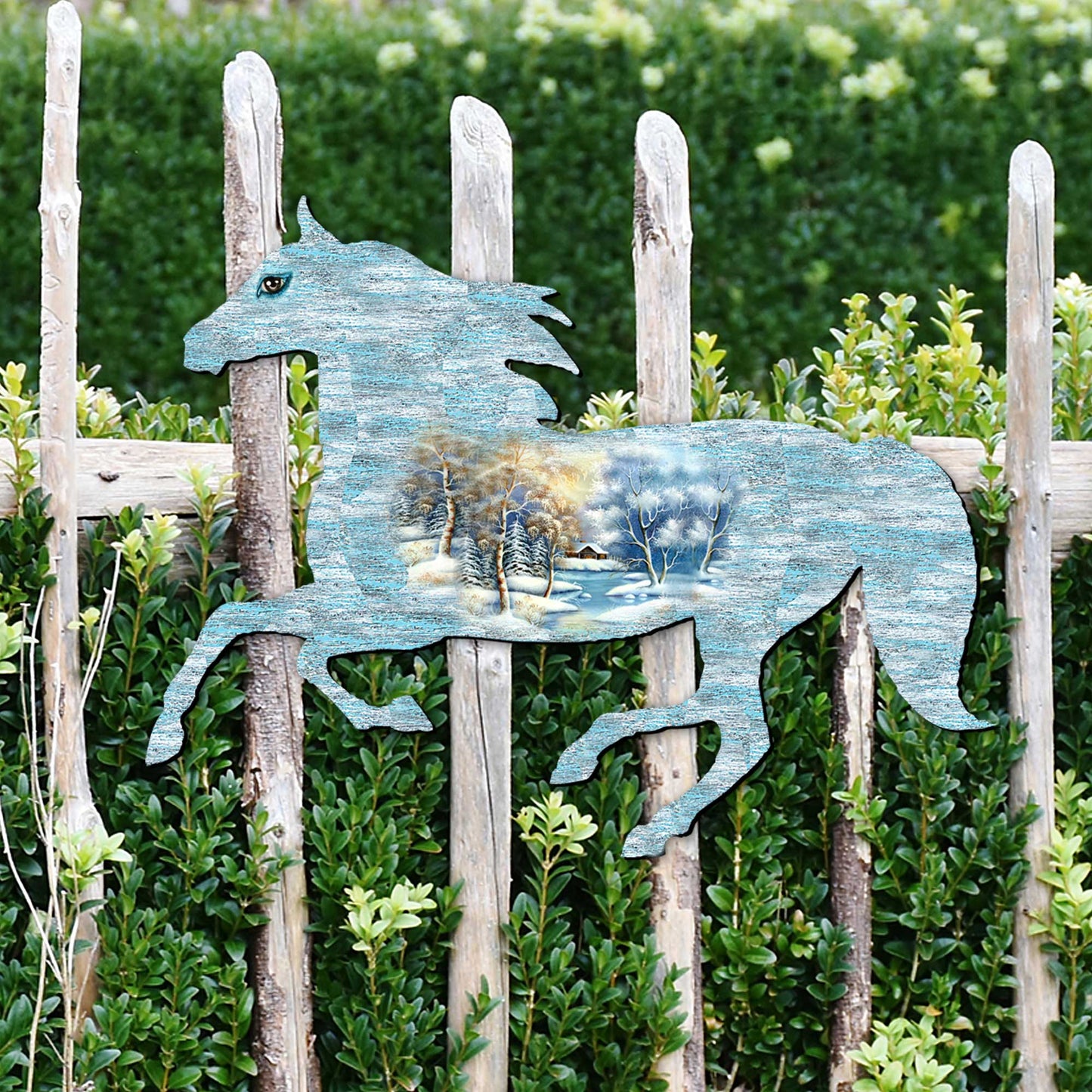 Running Horse Wildlife Door Decor - G. DeBrekht - Wildlife Holiday Decor - 8198152H