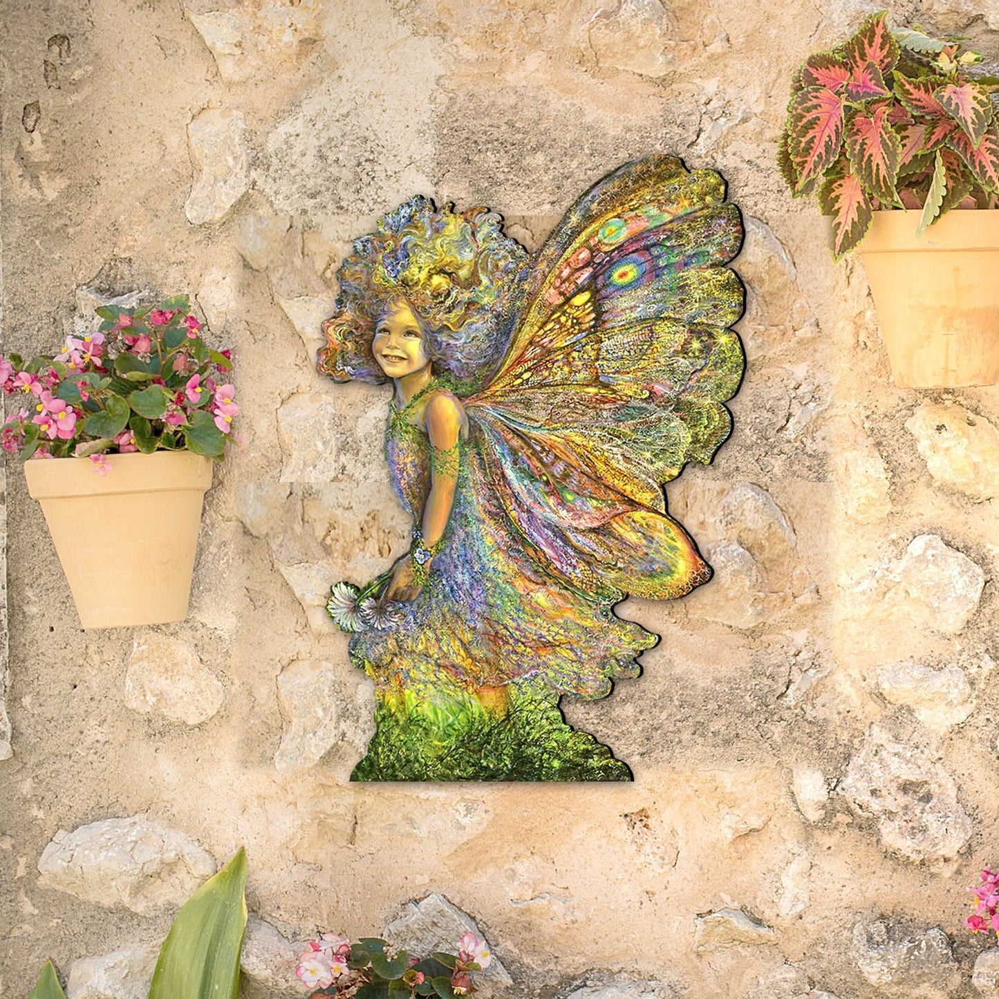 Fairy Holiday Outdoor Yard Sign Josephine Wall - Designocracy - 845619F-JW