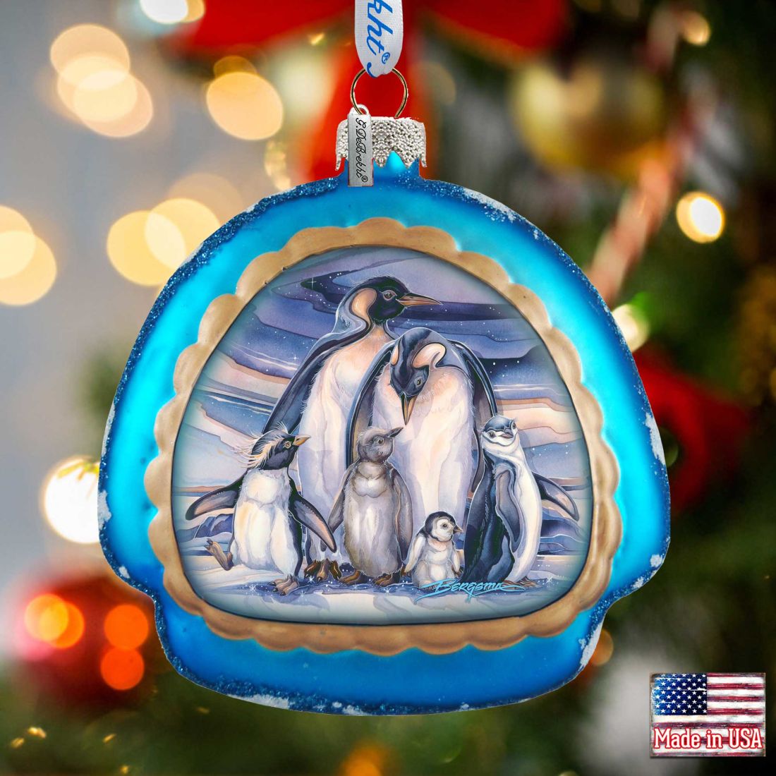 Sno Buddy Like You Glass Ornament by J. Bergsma - Christmas Santa Snowman Decor - 756-659-JB