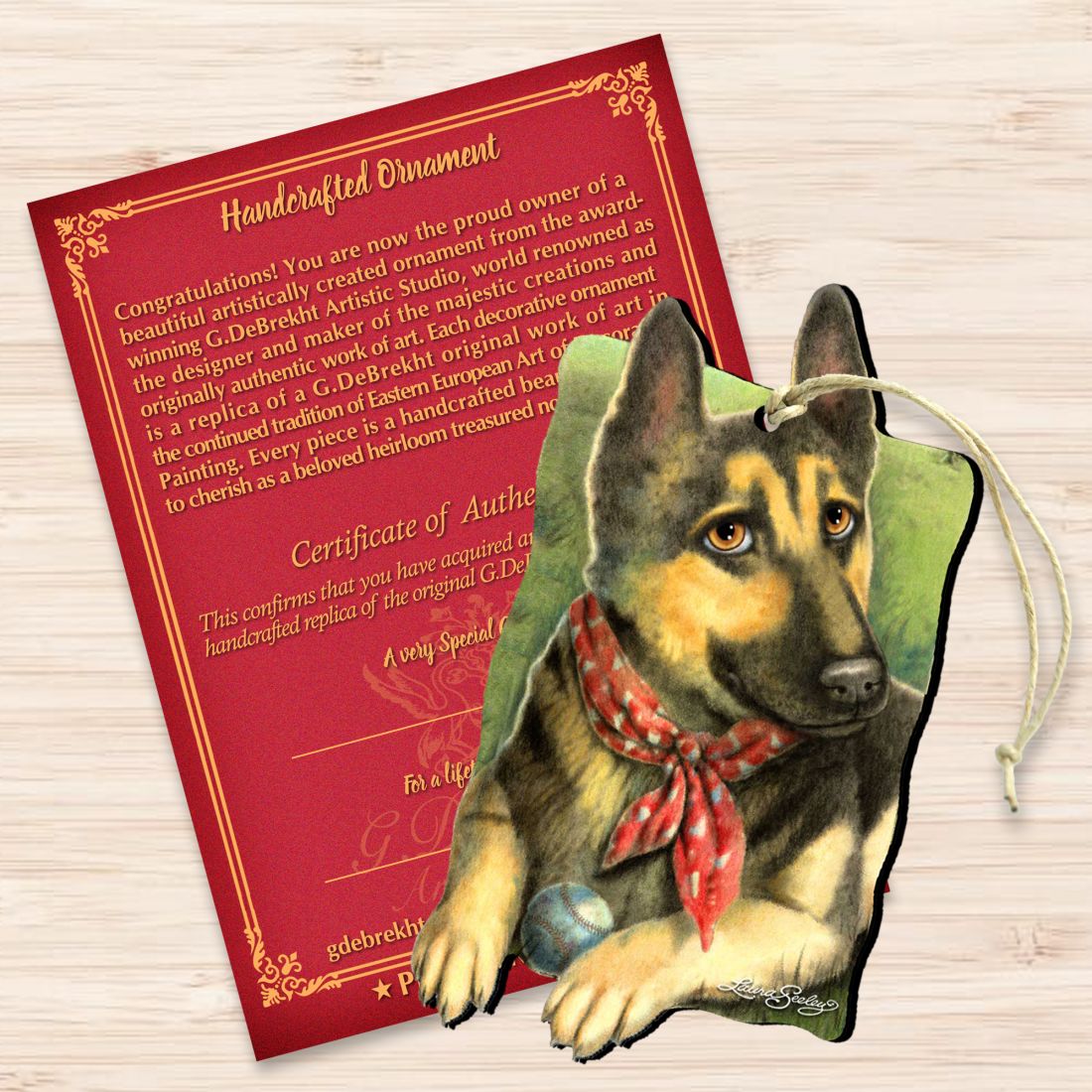 Spring Training Wooden Ornaments Pets by Laura Seeley - Pets Dog and Cats Decor - 8511015-LS