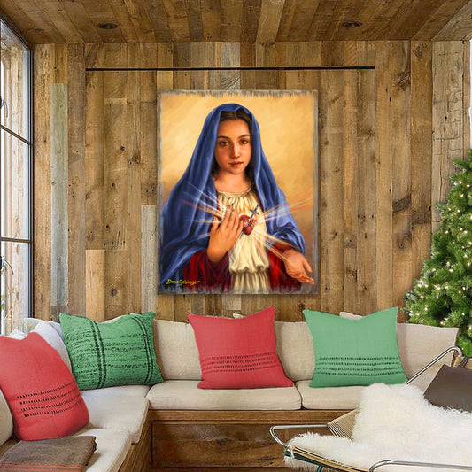 Immaculate Heart of Mary Wall Art by D. Gelsinger - Nativity Holiday Decor  - 95686B-DG