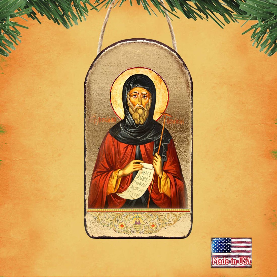 Saint Antoni Religious Christian Sacred Icon Ornament - Inspirational Icon Decor - 87062