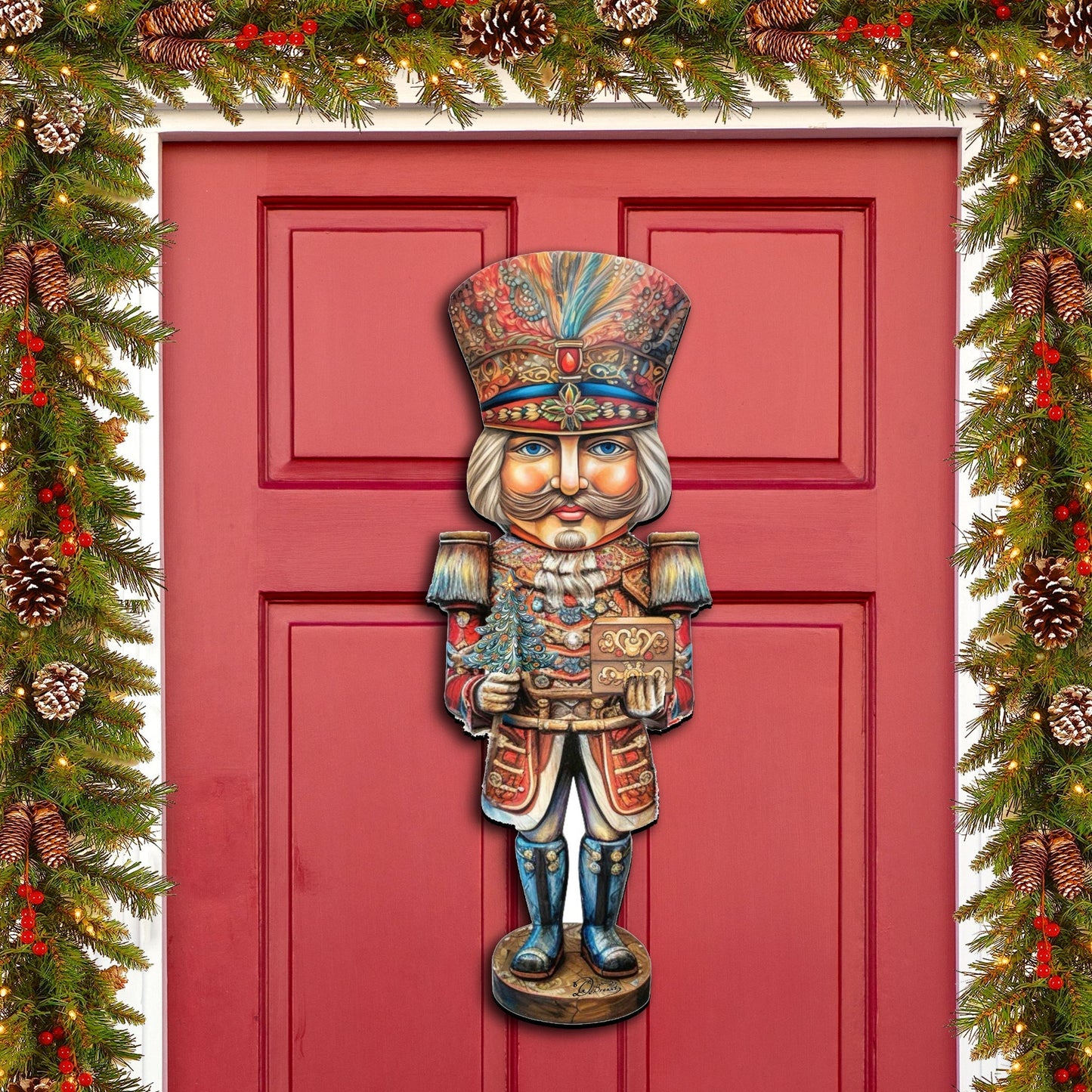 Regal Nutcracker Prince Holiday Door Decor by G. Debrekht - Christmas Decor - 8611060H