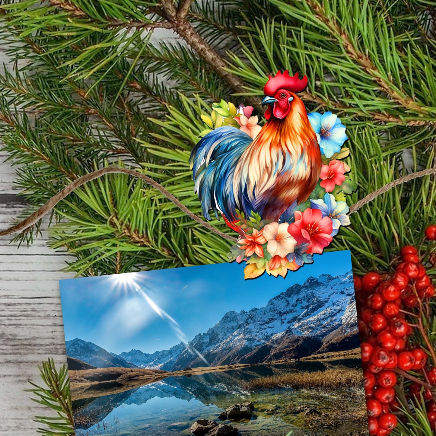 Spring on the Farm Decorative Wooden Clip-on Ornaments Set of 3 by G. Debrekht - Easter Decor - 8091056C-S3