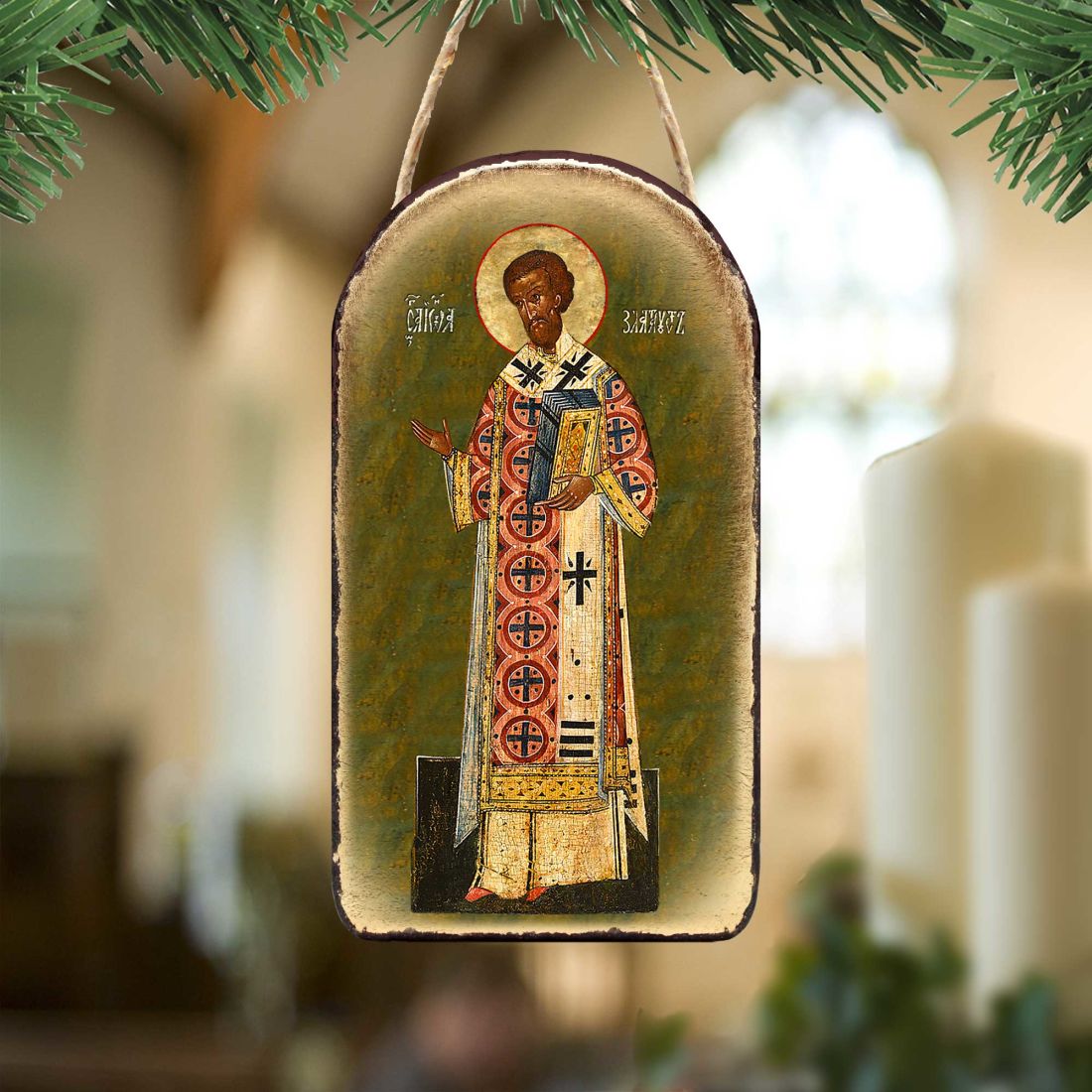 Saint Chrysostom Religious Christian Sacred Icon Ornament - Inspirational Icon Decor - 87054