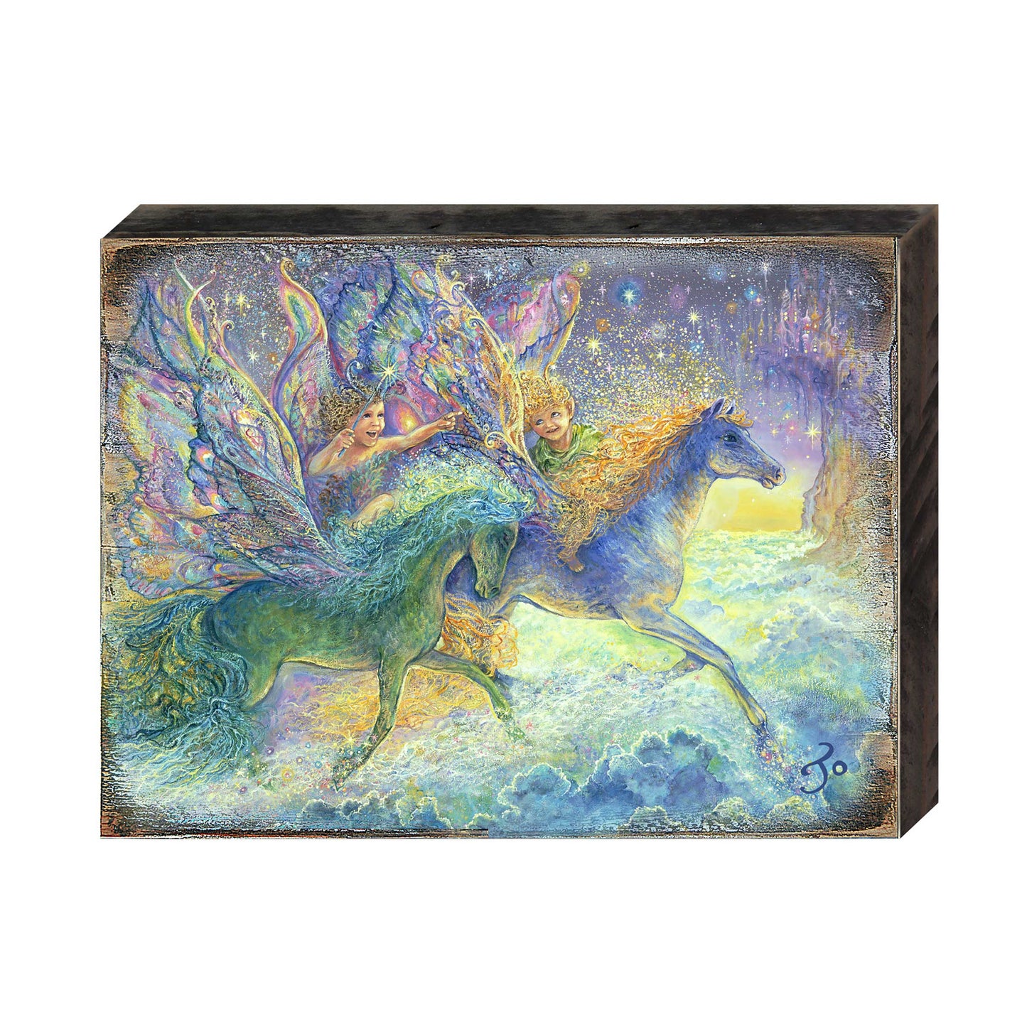 Race You to Fairyland Fantasy Wooden Wall Art by Josephine Wall - Fantasy Decor - 852134-JW