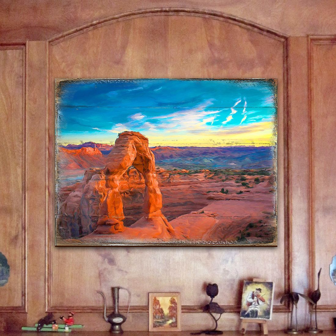 Hogle Canyon Art Wooden Wall Art by Nature Wonders - Nature Wildlife Decor  - 95245B