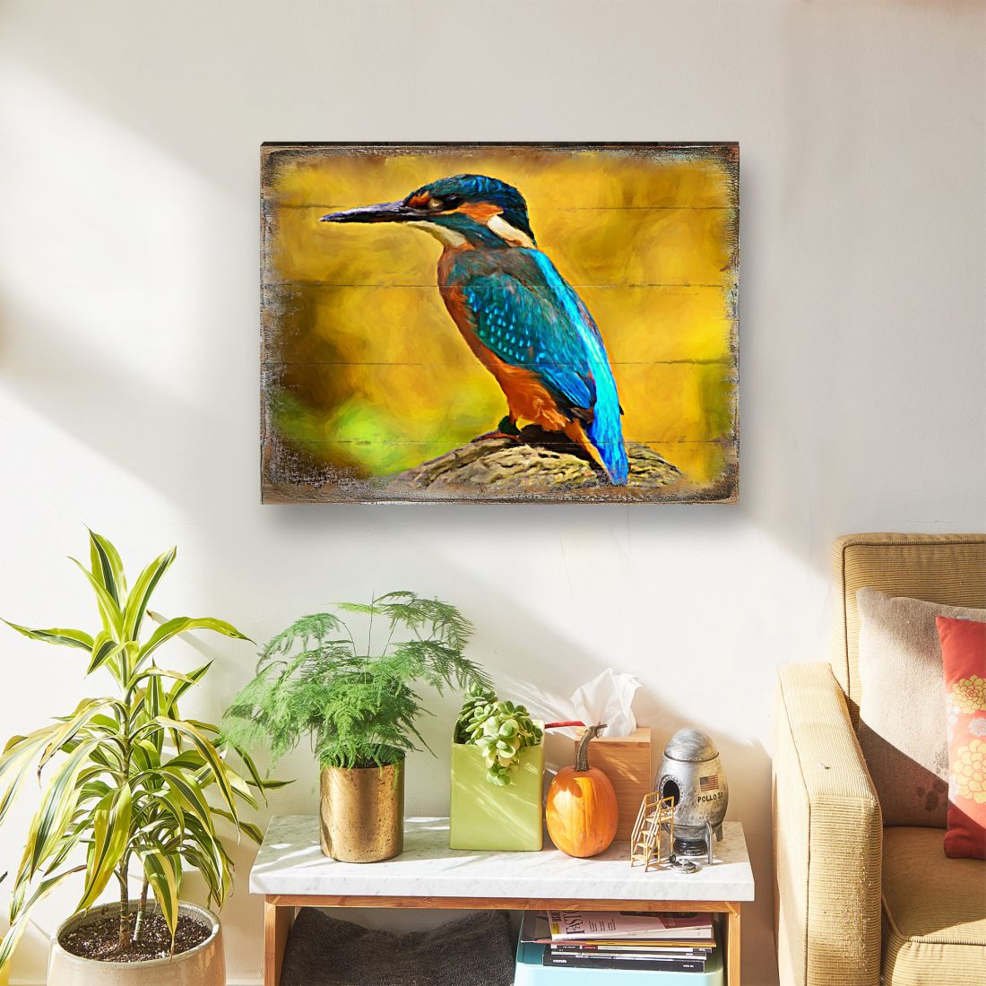 Alyra Bird Art Wooden Wall Art by Nature Wonders - Nature Wildlife Decor  - 95298B