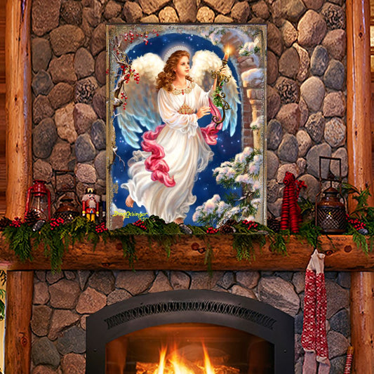 Angel in the Arch Wooden Wall Art by D. Gelsinger - Nativity Holiday Decor - 95664B-1322