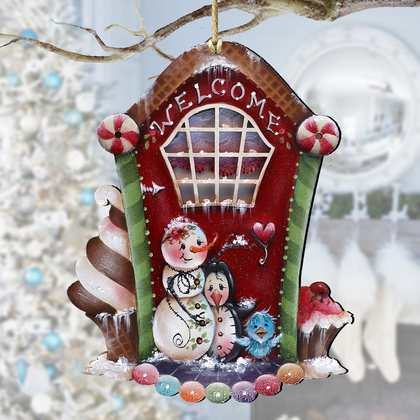 A Season of Sweet Christmas Wooden Ornaments by Jamie Mills-Price Christmas Santa Snowman Decor - 8611079-MP