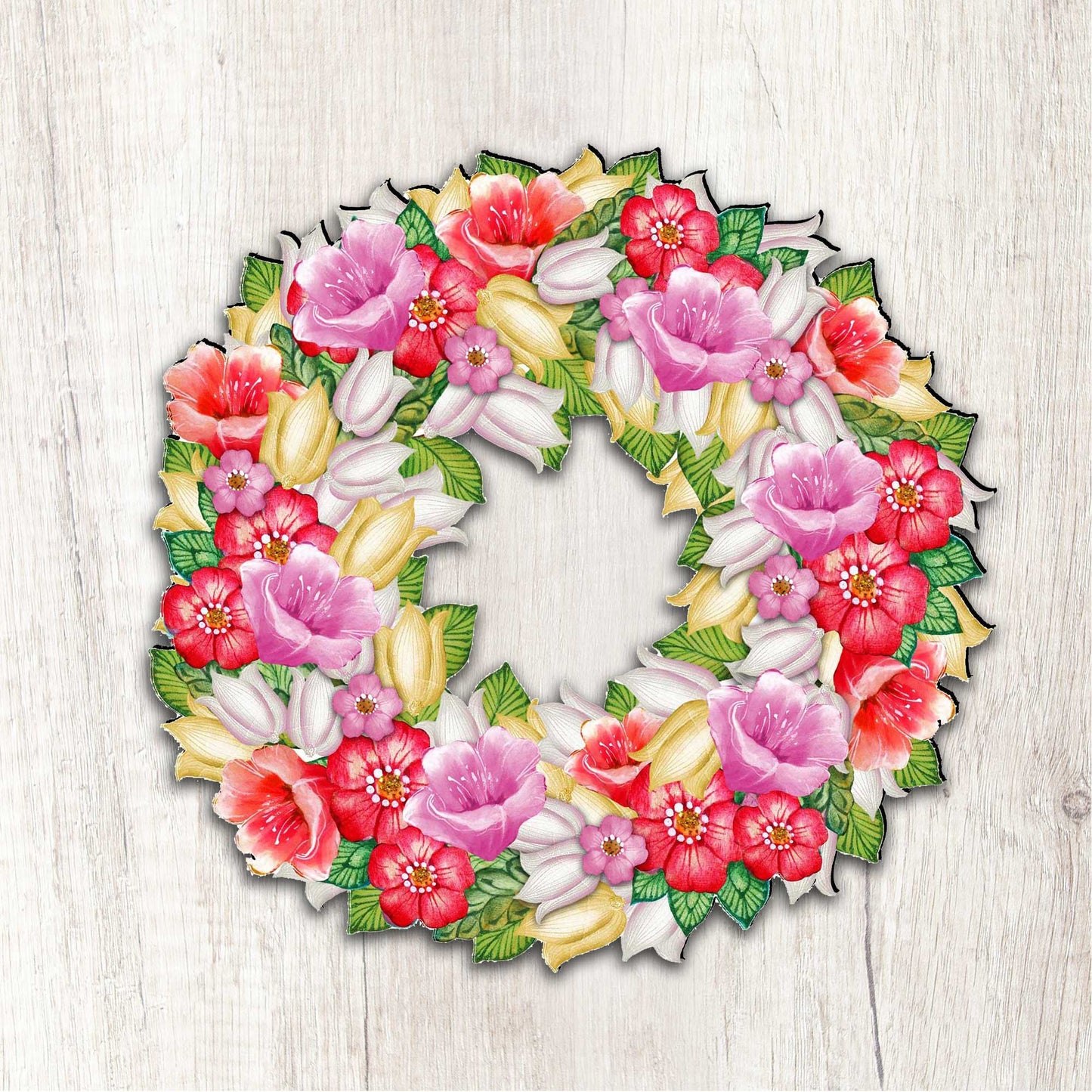Summer Flowers Holiday Door Wreath by G. DeBrekht - Easter Spring Decor - 8185303-2H