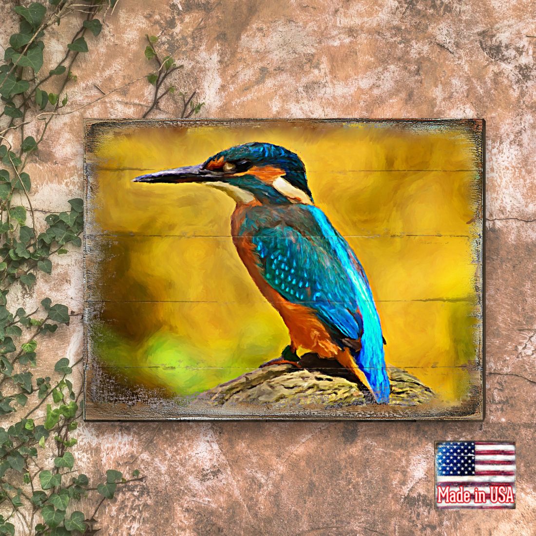 Alyra Bird Art Wooden Wall Art by Nature Wonders - Nature Wildlife Decor  - 95298B
