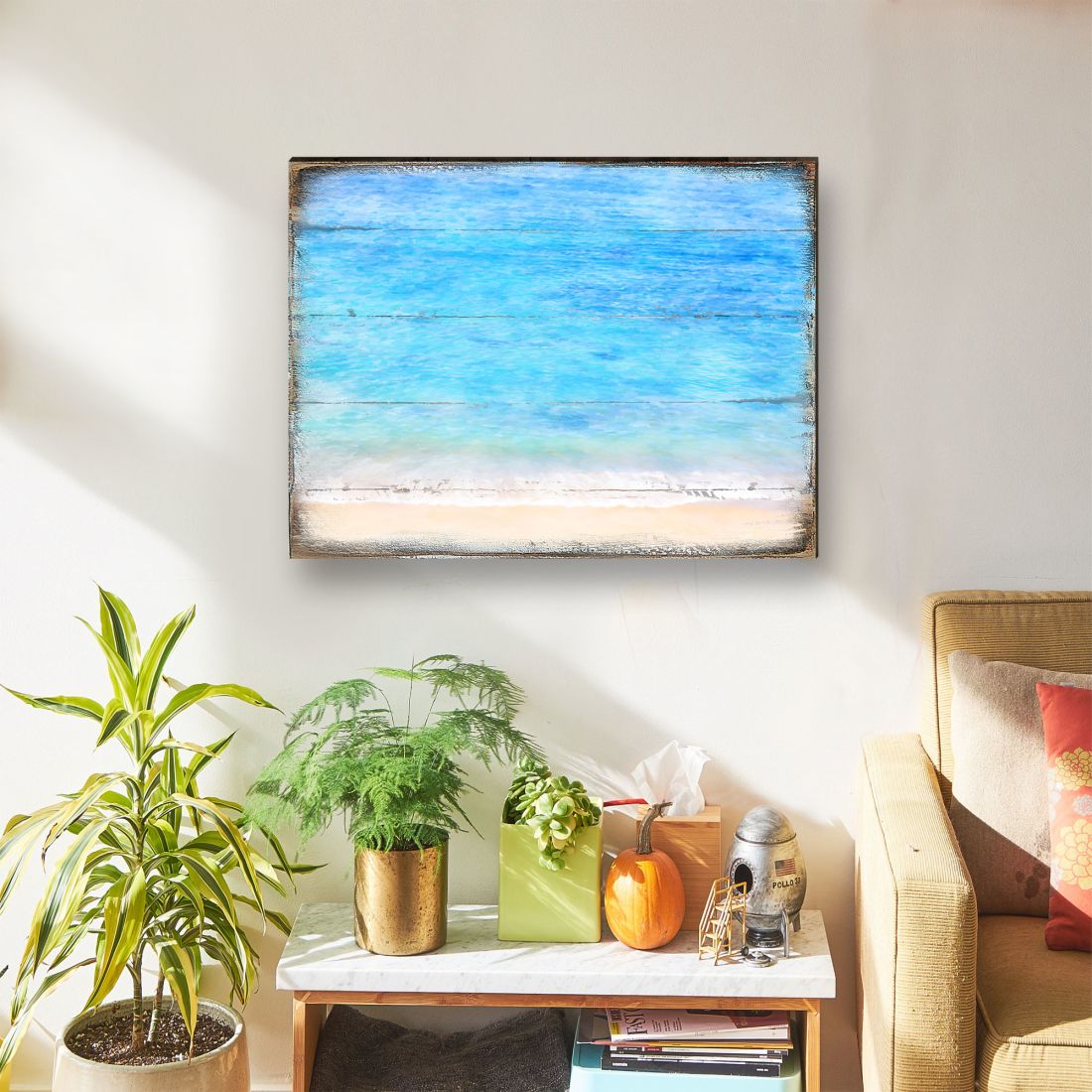 Spataro Beach Wood Wooden Coastal Wall Art by Nature Wonders - Coastal Sea-Life Decor - 95226-2B