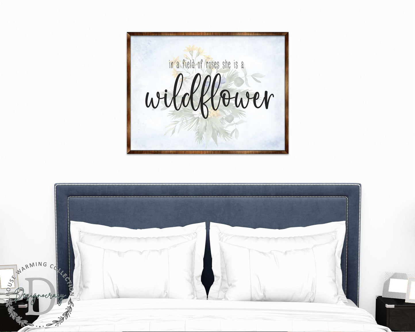 In a Field of Roses She Is a Wildflower - Bedroom Wall Art - Nursery Wall Art - Contemporary Decor - Girls Room Wall Decor - 310335