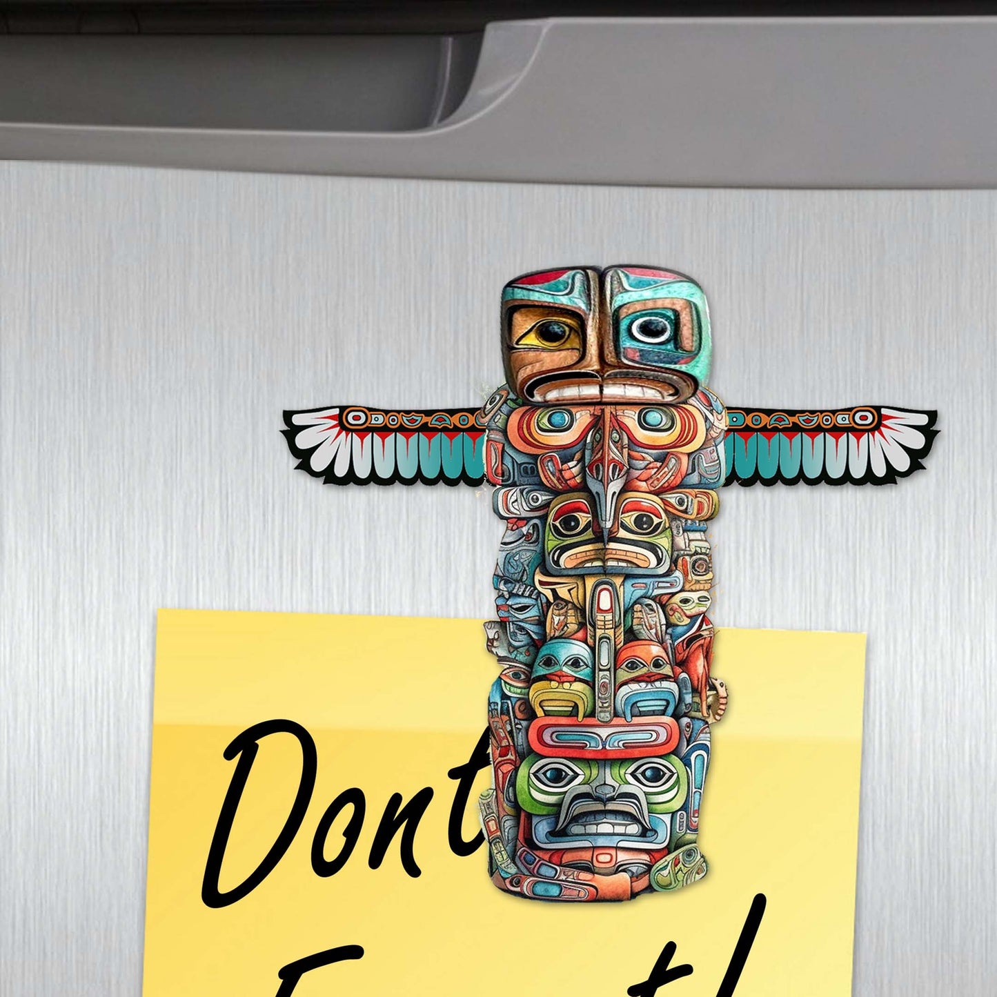 Spirit of the Totem Decorative Wooden Magnets Set of 6 by G. Debrekht - Wildlife Décor - 8090117G-S6