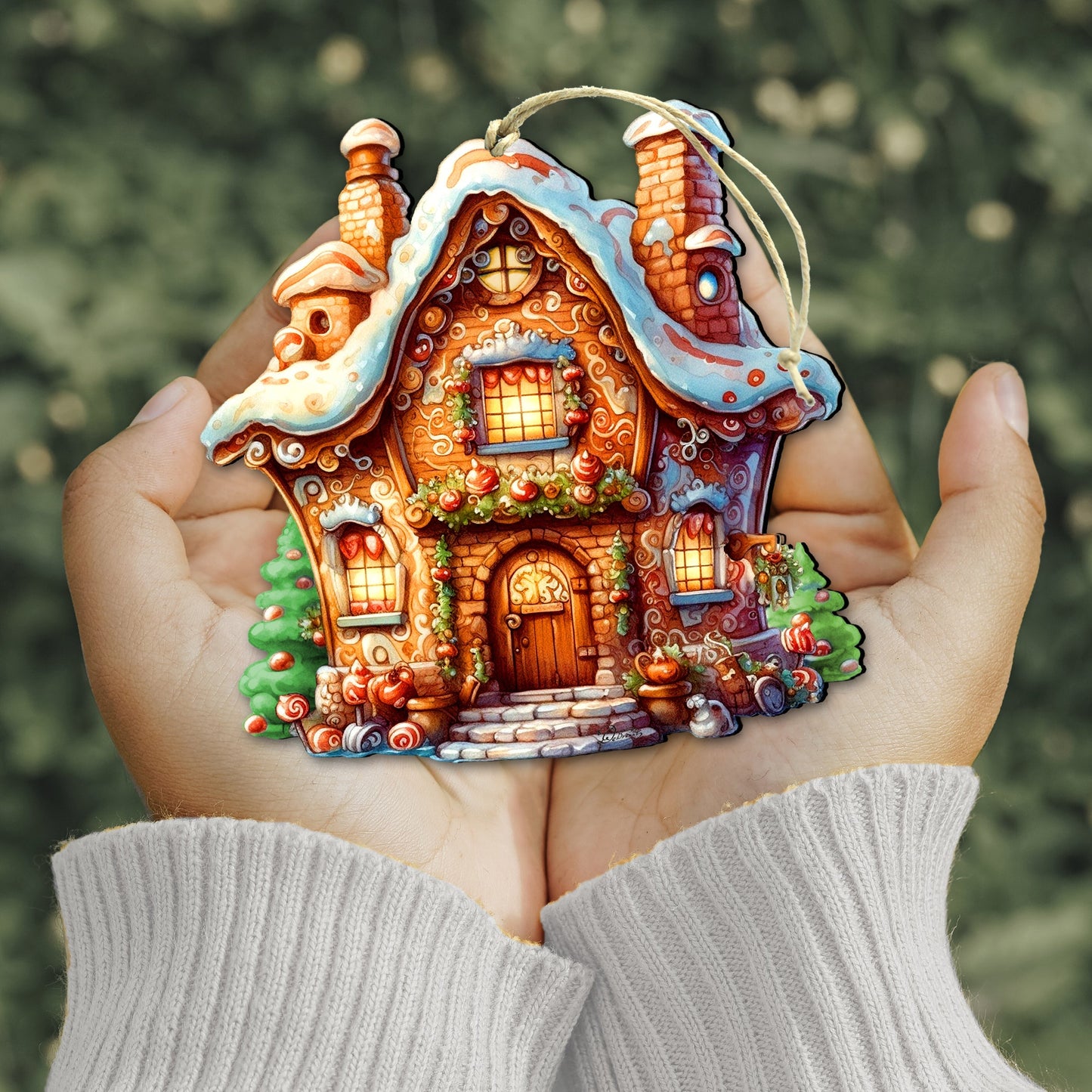 Fairy Tale House Wooden Ornaments by G. Debrekht - Christmas Decor - 8100191-1