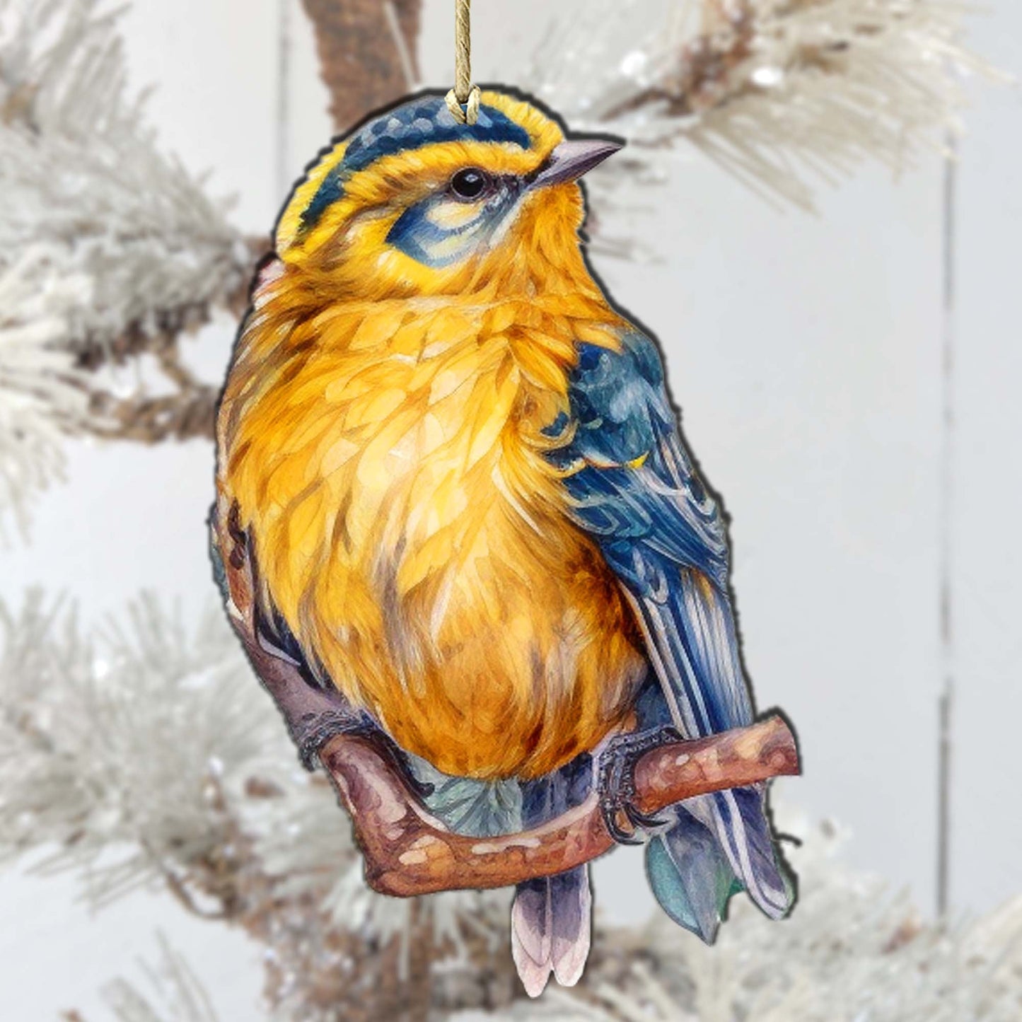 Alaskan Forest Bird Wooden Ornaments by G.Debrekht - Wildlife Holiday Decor - 8710005-4