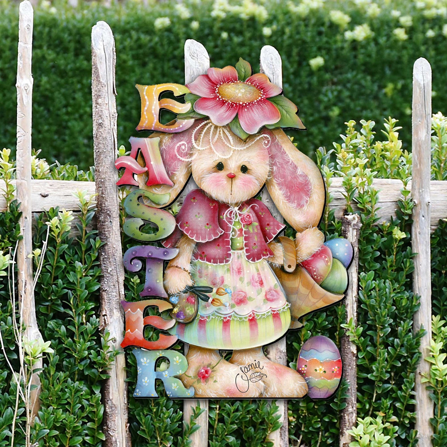 The Easter Bunny Easter Door Decor by Jamie Mills-Price - Easter Spring Decor - 8457605H