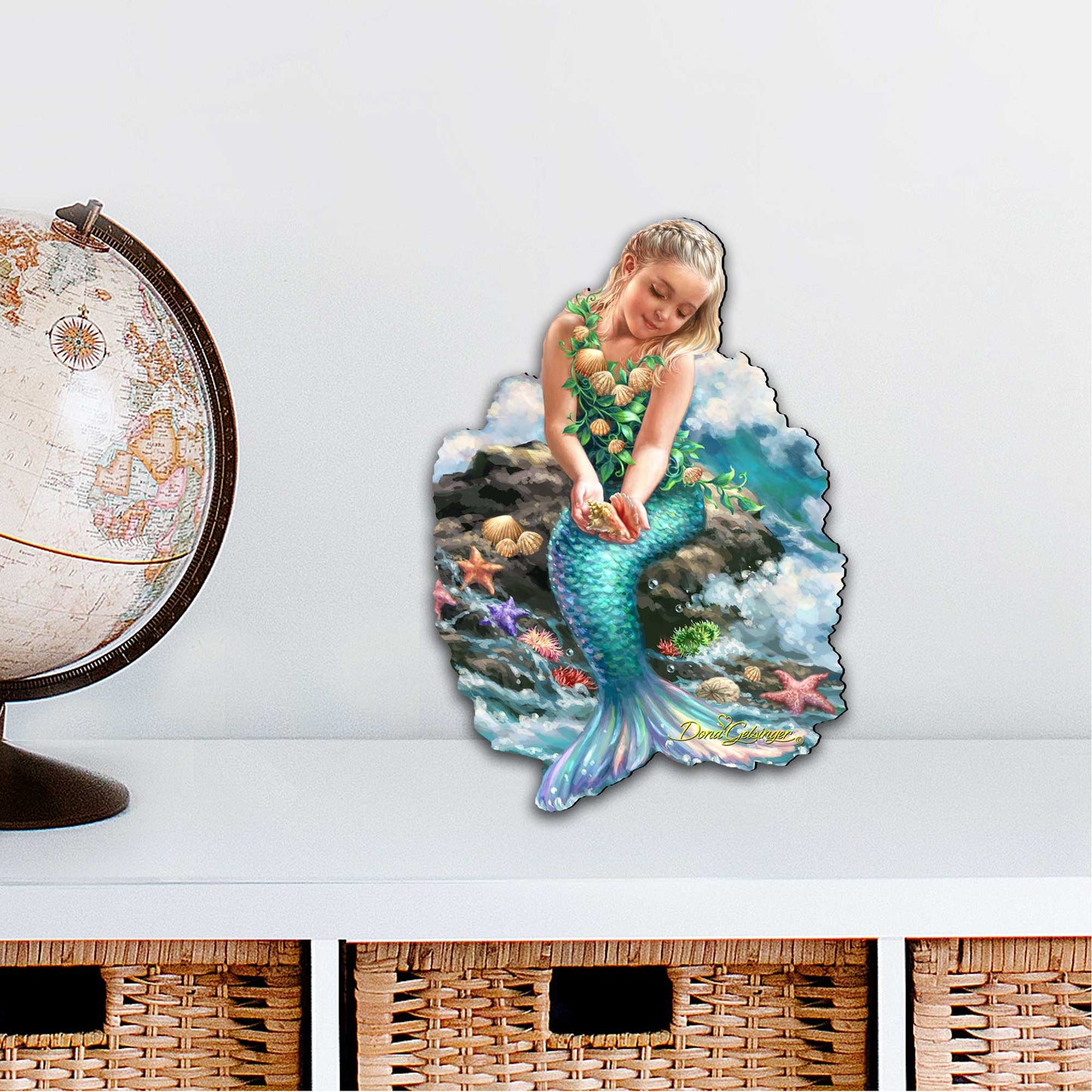 Mermaid Coastal Door Decor by D. Gelsinger - Coastal Holiday Decor - 8141112H-1611