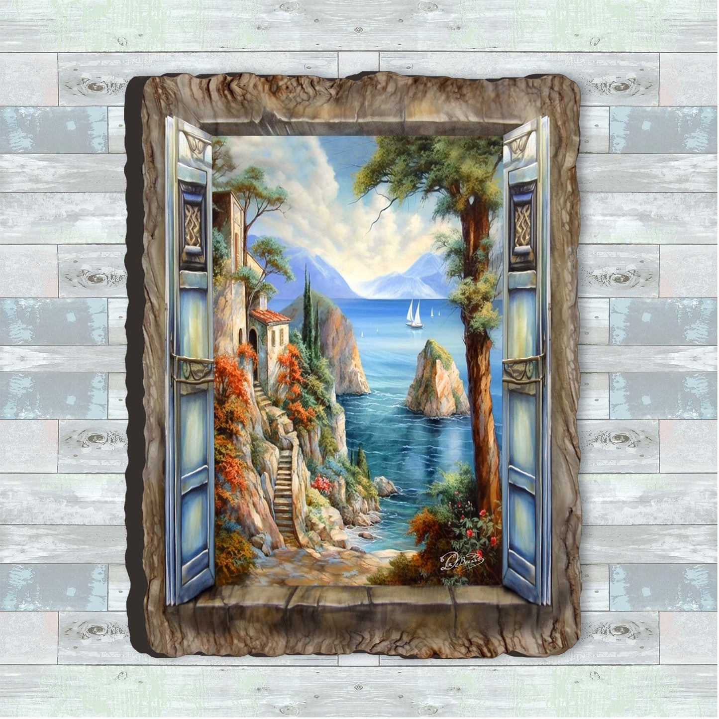 Mediterranean View Wall Art by G. DeBrekht Coastal Decor - 8492101W