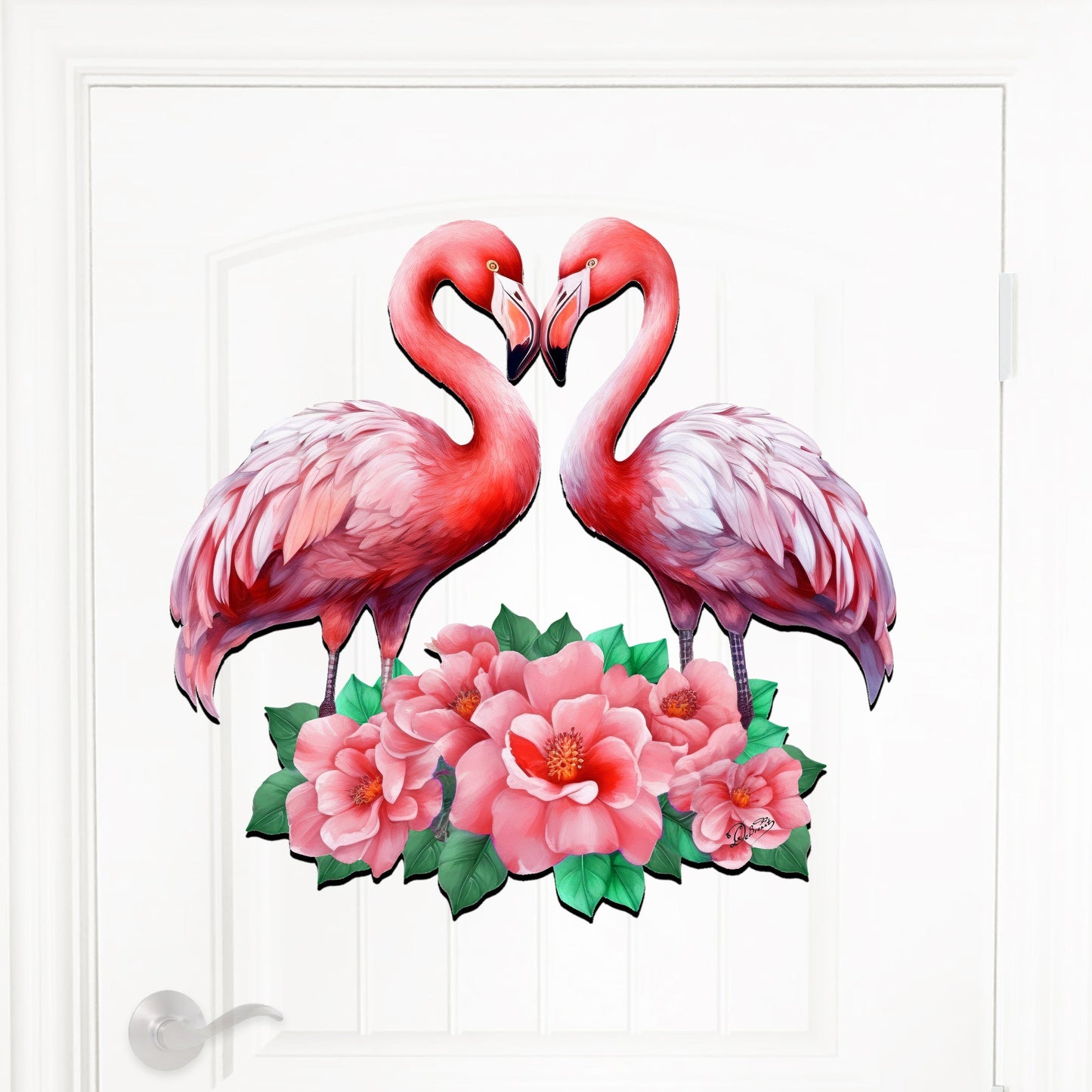 Flamingos Love Holiday Door Decor by G. Debrekht - Love Kids Family Decor - 8611039H