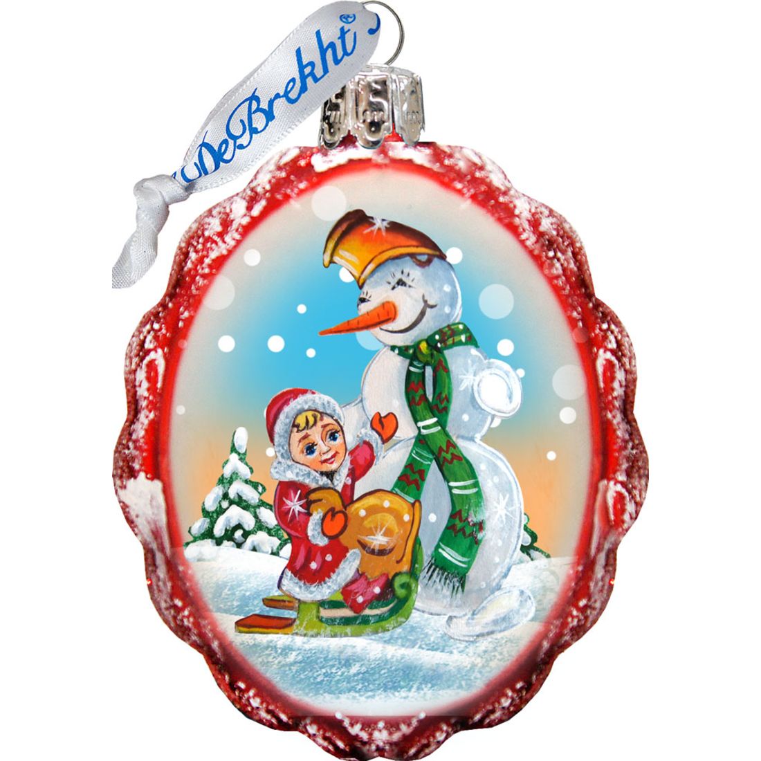 Winter Fun Mercury Glass Ornaments Set of 3 by G. DeBrekht - Christmas Decor - 770129S3