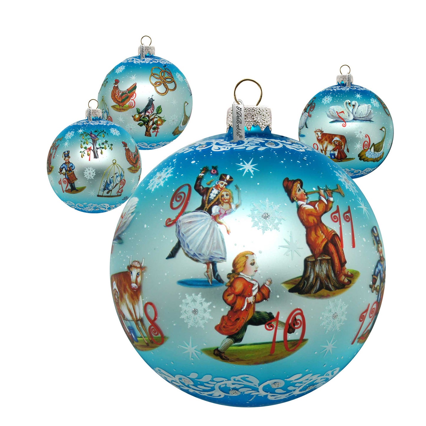 Limited Edition, Oversized 12 Days of Christmas Glass Ornament, Christmas Decor - 73861 by G. DeBrekht