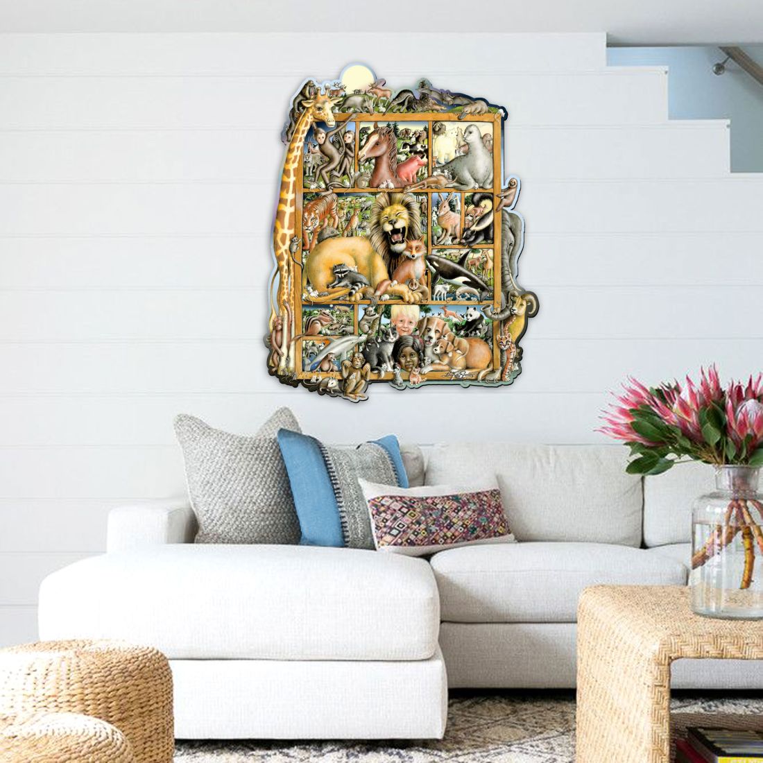 Animals Whimsical Wall Art by Laura Seeley - Love Family Kids Decor - 8513008-LS