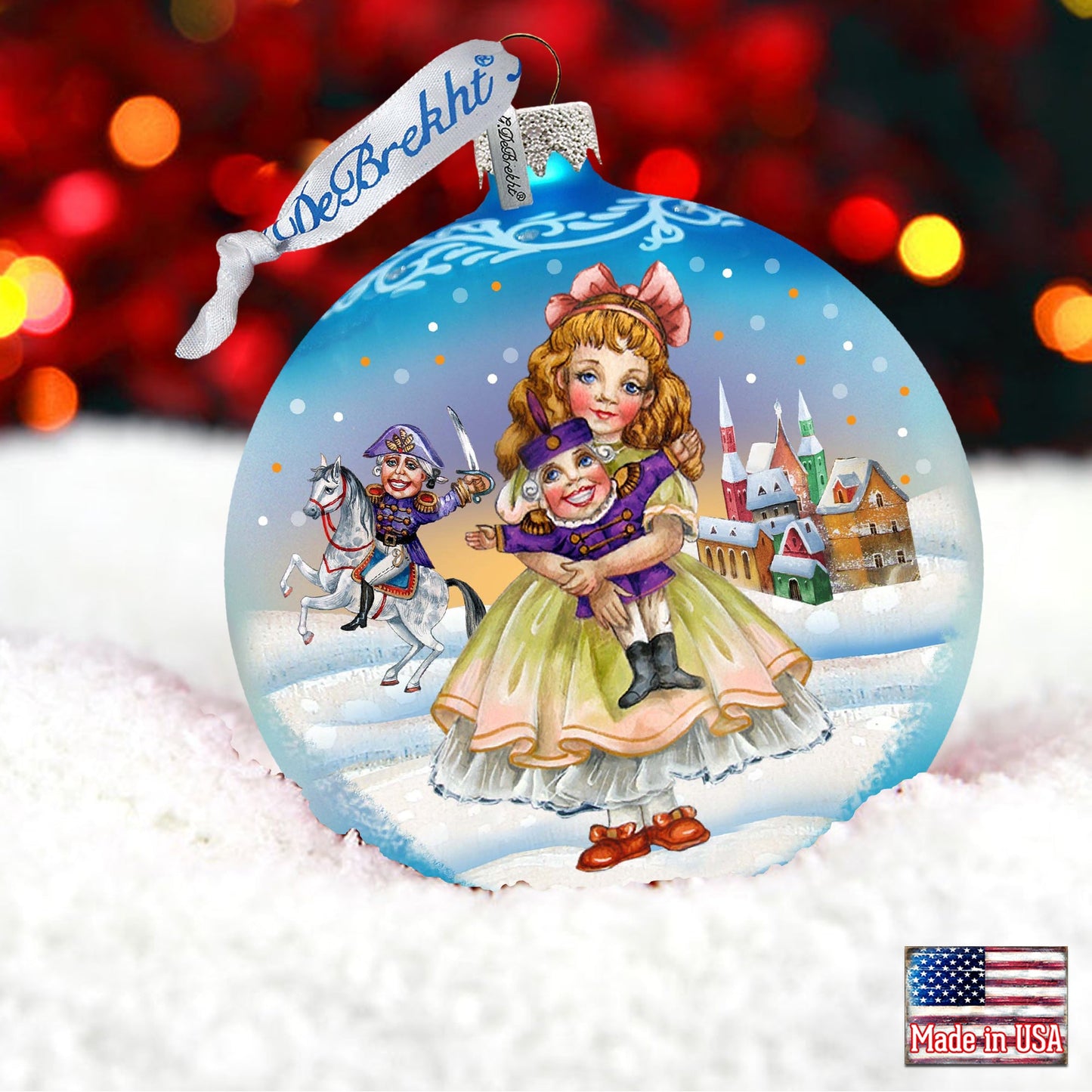 Nutcracker Clara Glass Ornament by G. DeBrekht - Christmas Décor - 73365