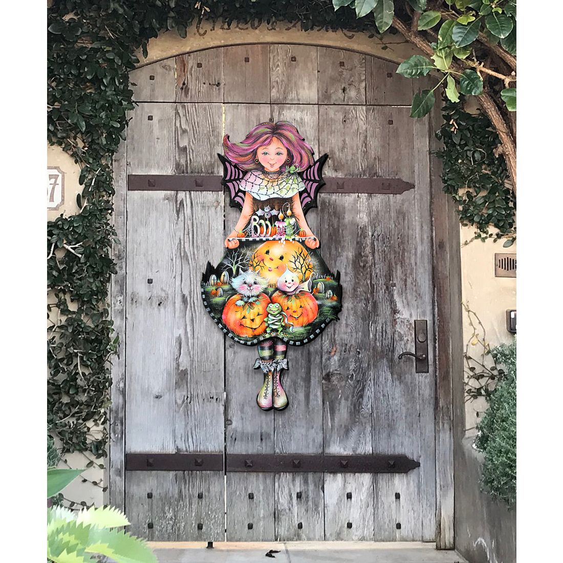 Pumpkin Fairy Halloween Door Decor by Jamie Mills-Price - Thanksgiving Halloween Decor - 8457412H