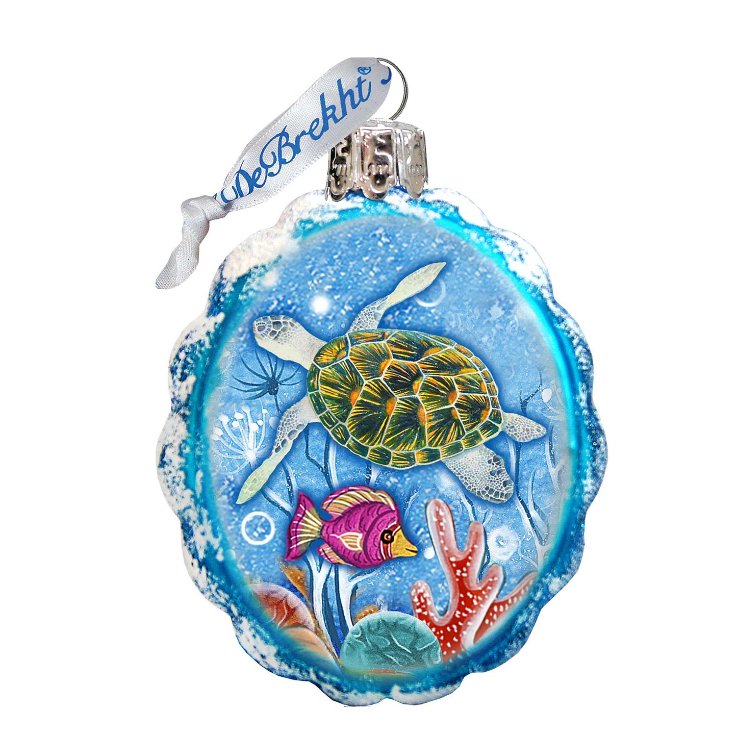 Turtle Mercury Glass Ornament by G. DeBrekht - Coastal Holiday Decor - 775479-2