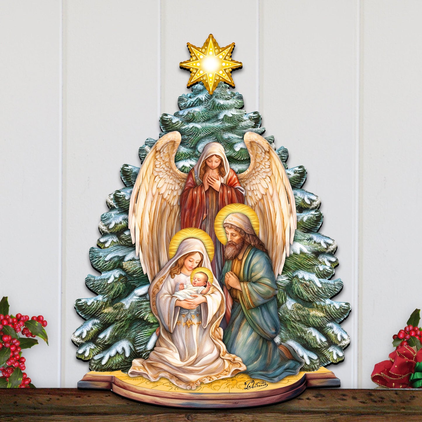 Holy Family Nativity Holiday Door Decor  by G. Debrekht - Christmas Decor - 8611042H