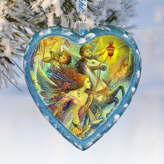 Christmas Night Glass Ornament Limited Edition by Strelkina at G. DeBrekht - Christmas Decor - 738-087-ST