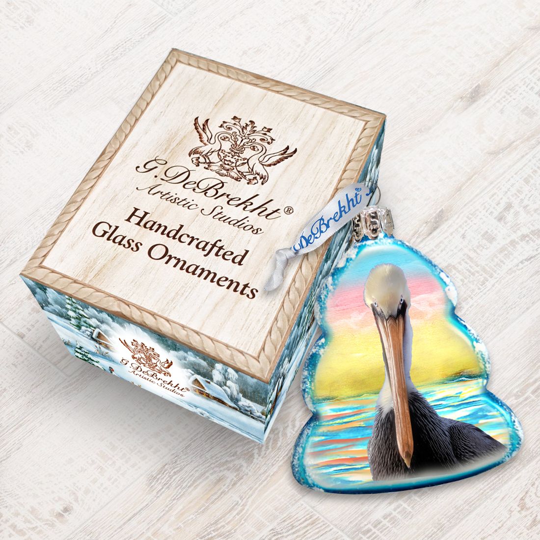 Glass Mercury Glass Ornament by G. DeBrekht - Coastal Holiday Decor - 776279