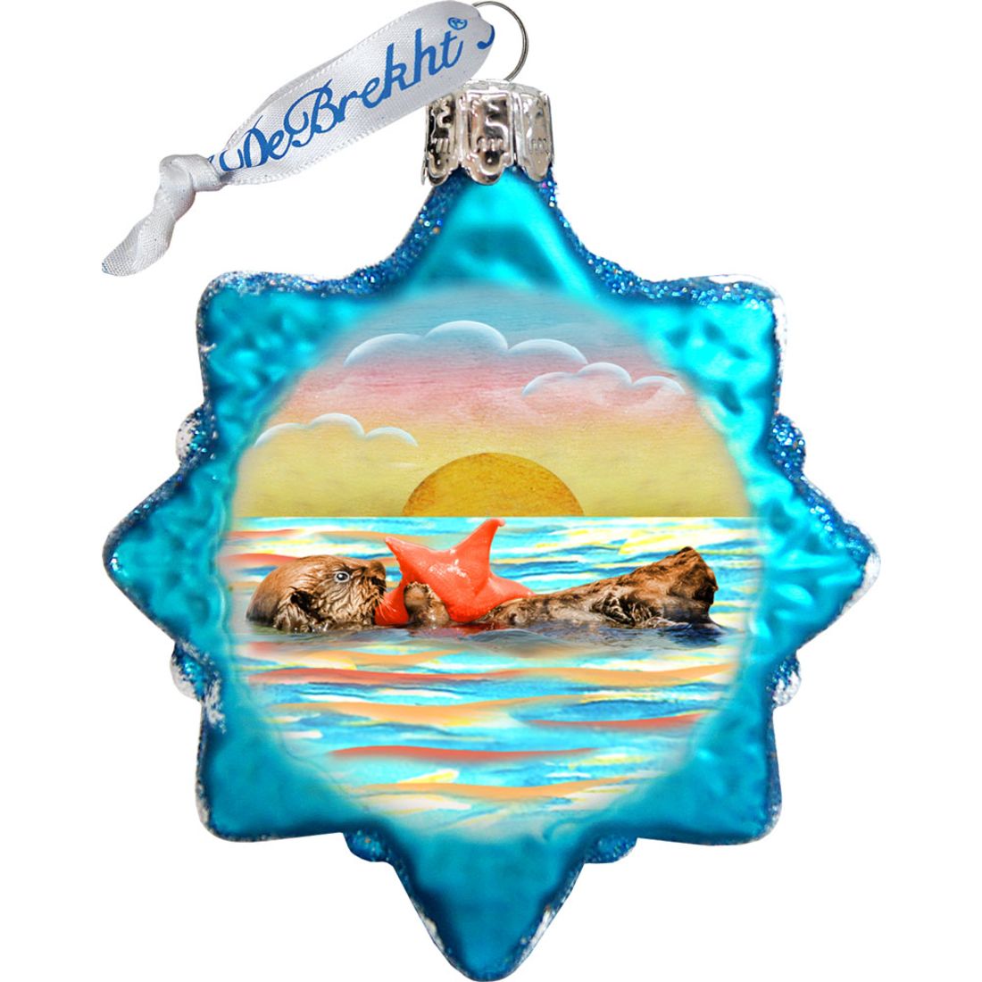At the Sea Mercury Glass Ornaments Set of 3 by G. DeBrekht - Coastal Holiday Decor - 770134S3