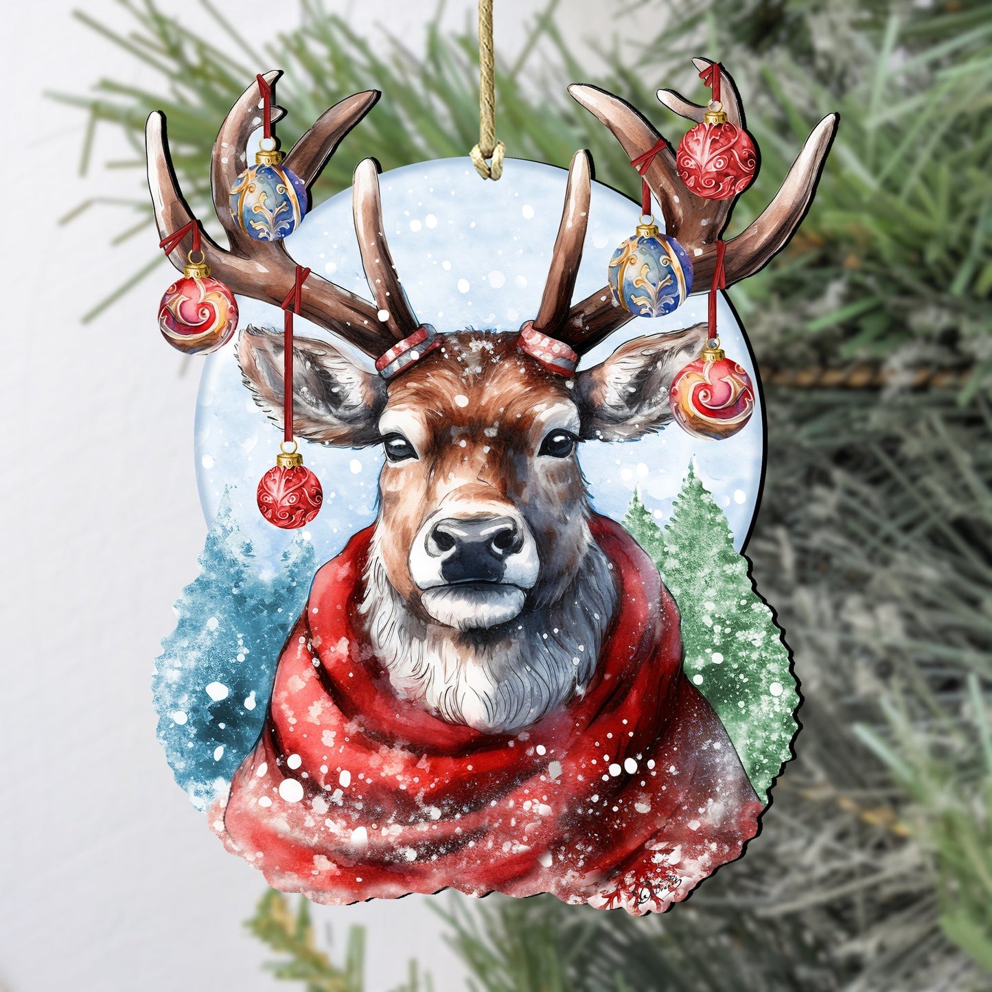 Christmas Mood Wooden Ornaments by G. Debrekht Christmas Decor - 8611034