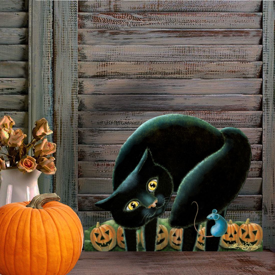 Trick or Treat Halloween Door Decor by Laura Seeley - Thanksgiving Halloween Decor - 8512056H