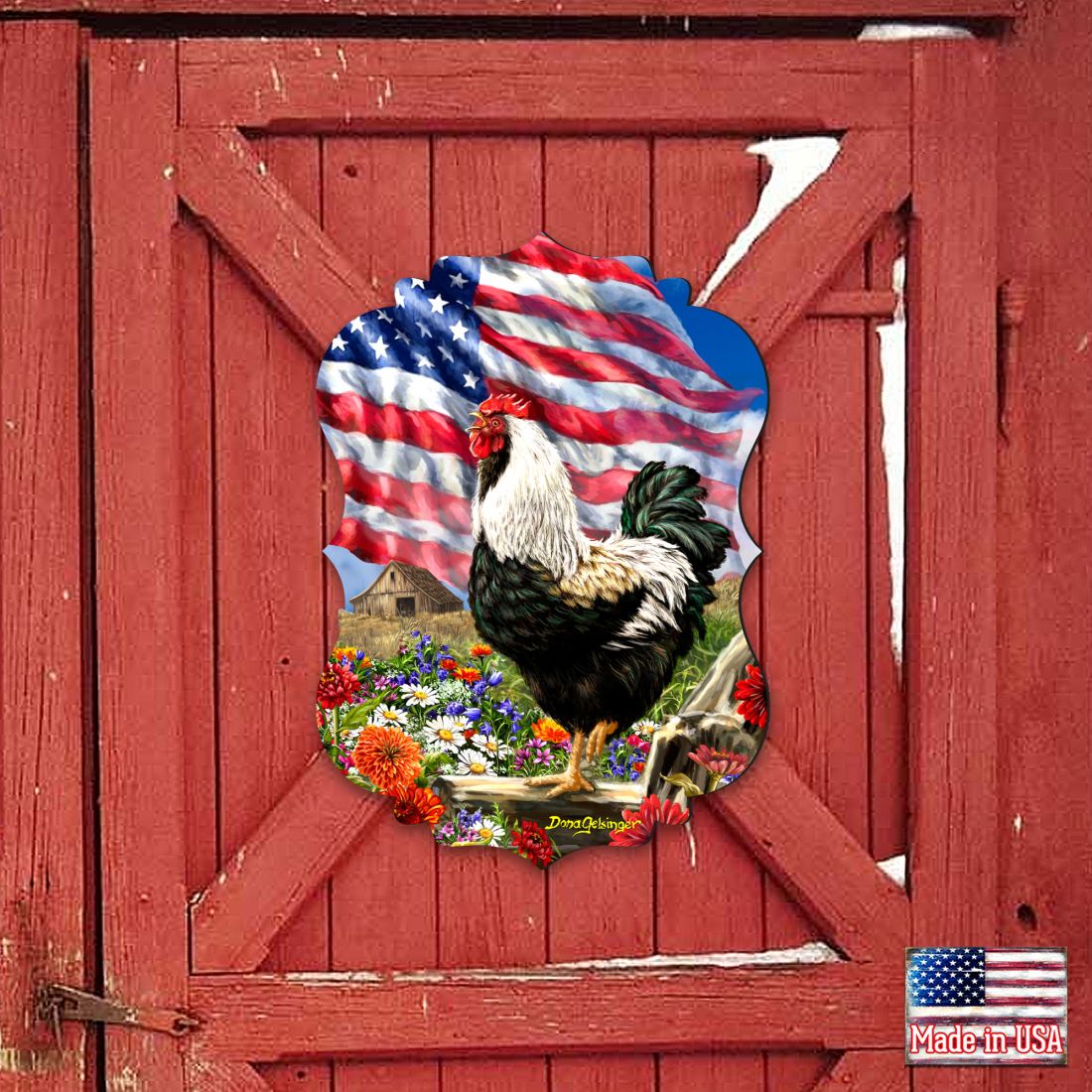 Morning in America Holiday Door Decor by D. Gelsinger - American Christmas Decor - 8467104H-DG