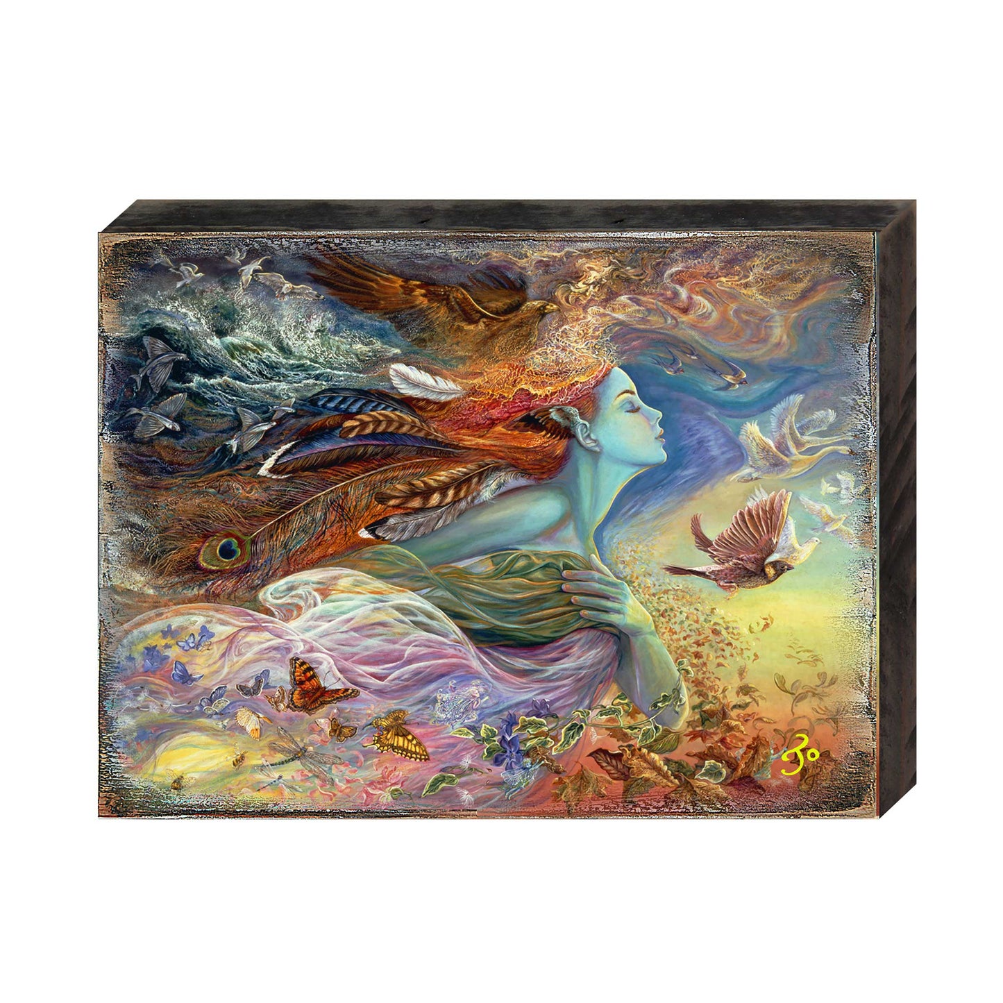 Spirit of Flight Fantasy Wooden Wall Art by Josephine Wall - Fantasy Decor - 852144-JW