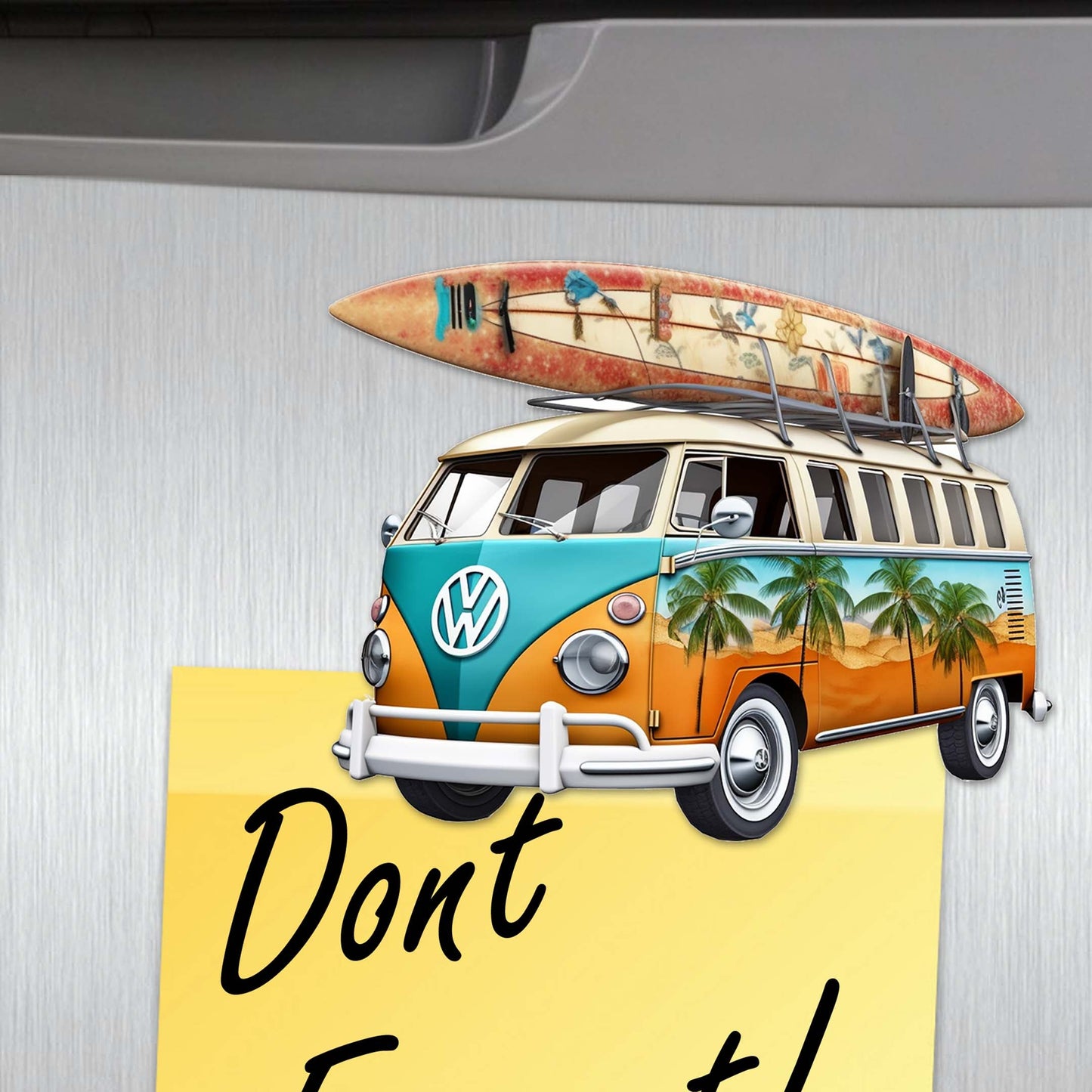 Surf Vans Decorative Wooden Magnets Set of 6 by G. Debrekht - Coastal Decor - 8090040G-S6